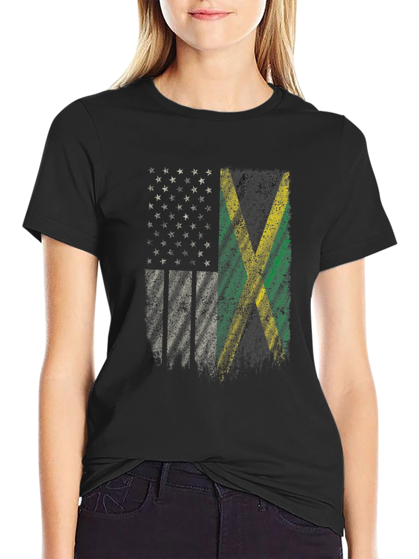 Jamaica USA Flag Graphic T-Shirt