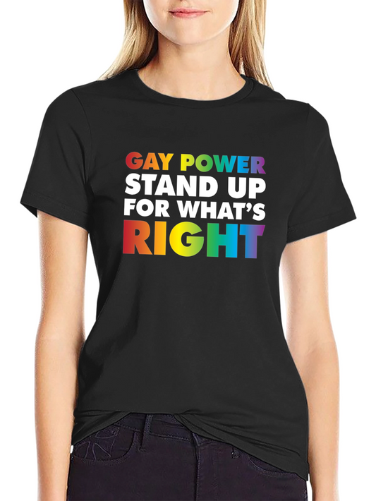 Gay Power Stand Up T-Shirt Pride Equality LGBTQ