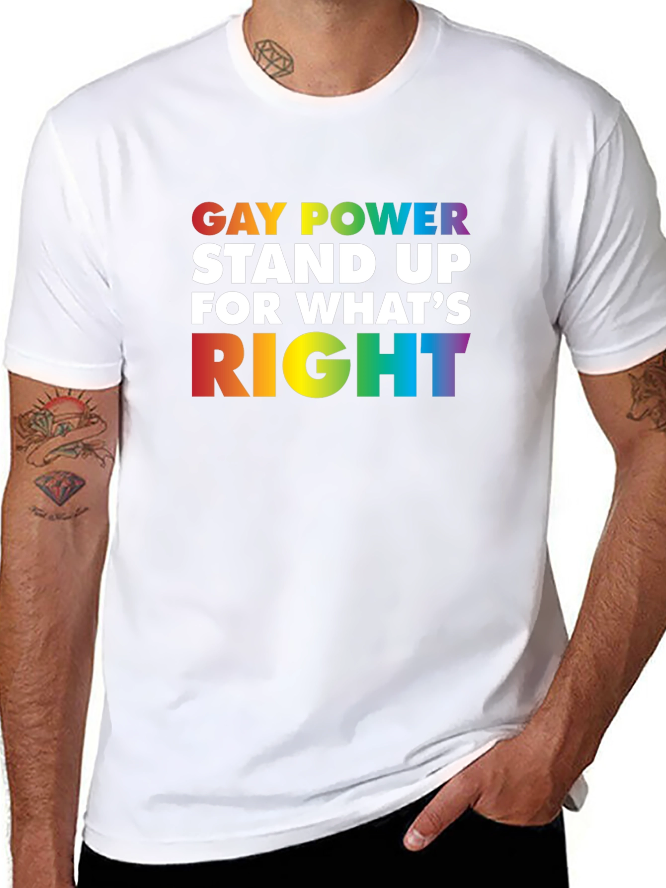 Gay Power Stand Up T-Shirt Pride Equality LGBTQ