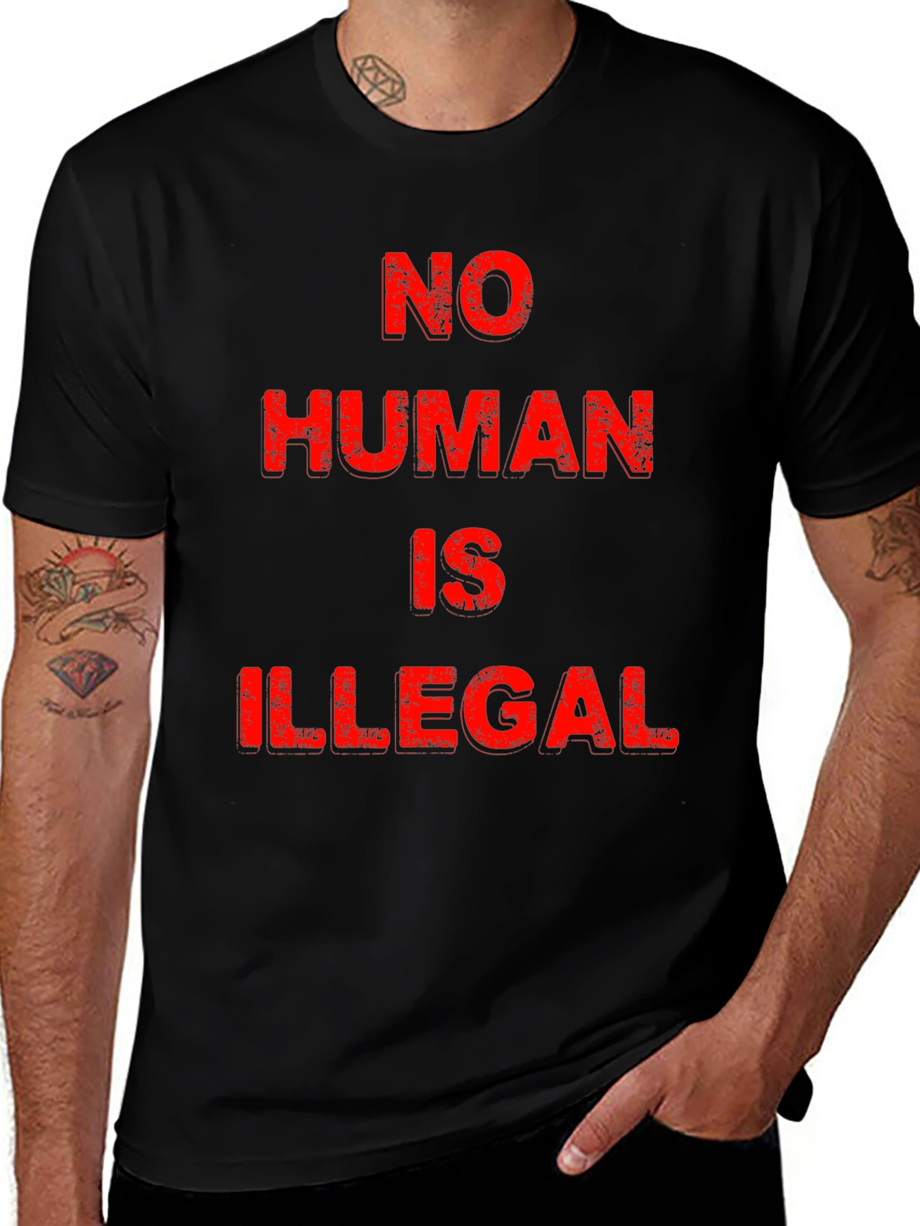 No Human Is Illegal Graphic Tee