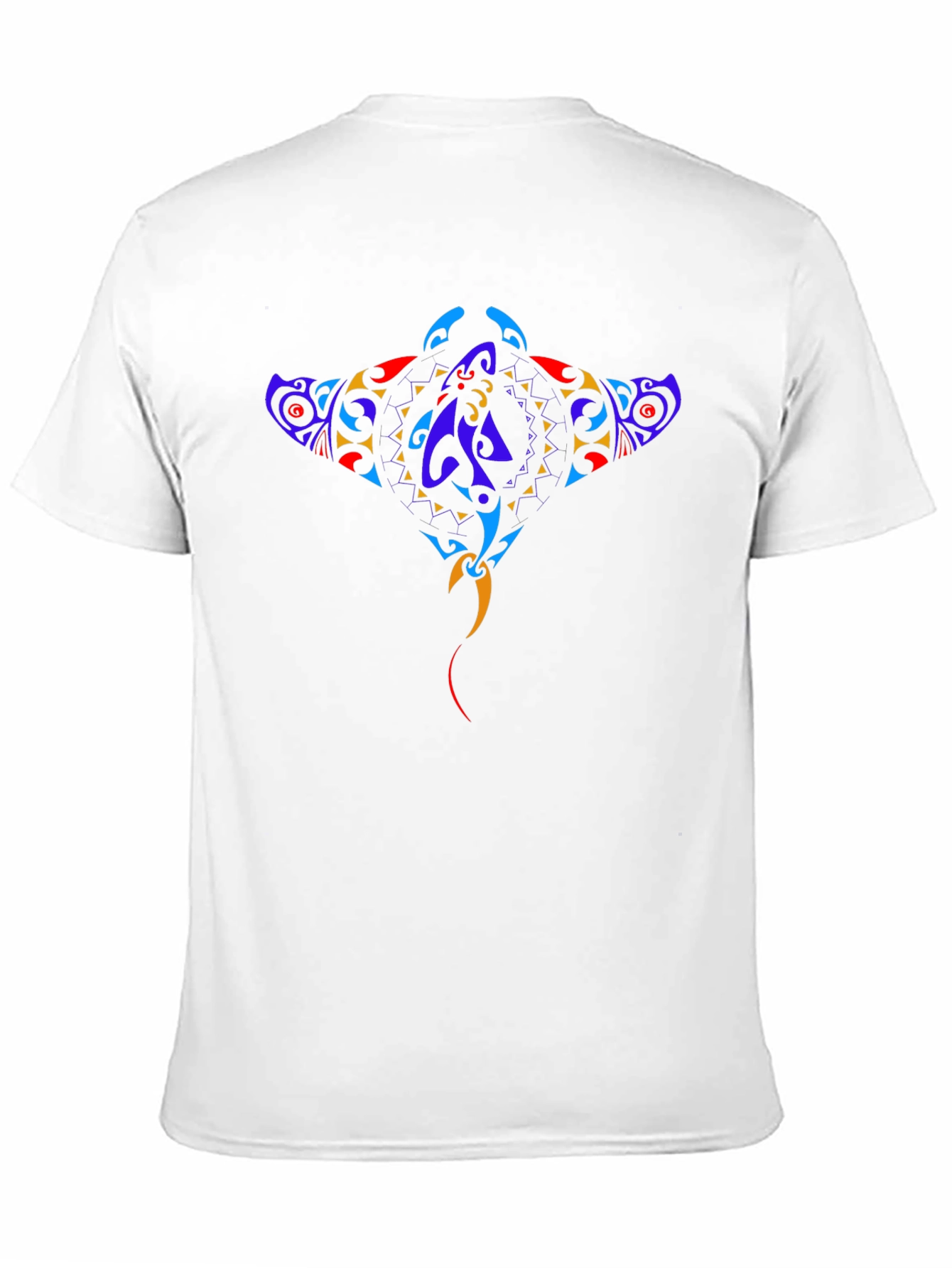 Abstract Stingray Graphic Black T-Shirt