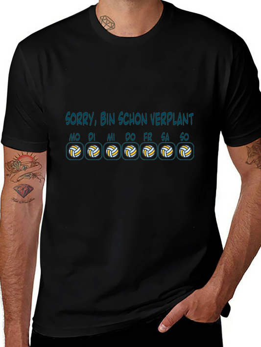 Volleyball Schedule Black T-Shirt