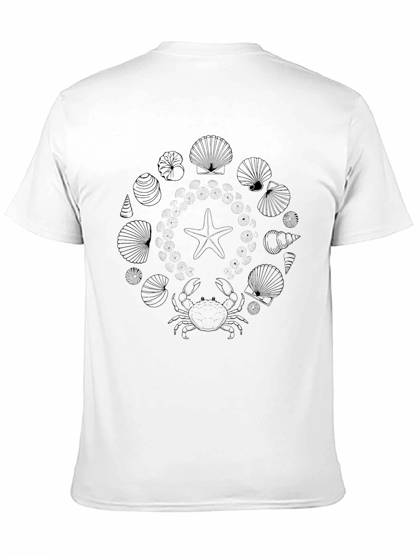 Seashell Graphic Black T-Shirt