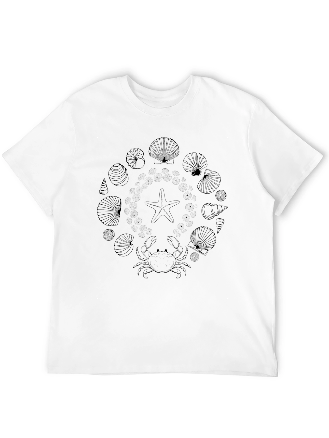 Seashell Graphic Black T-Shirt