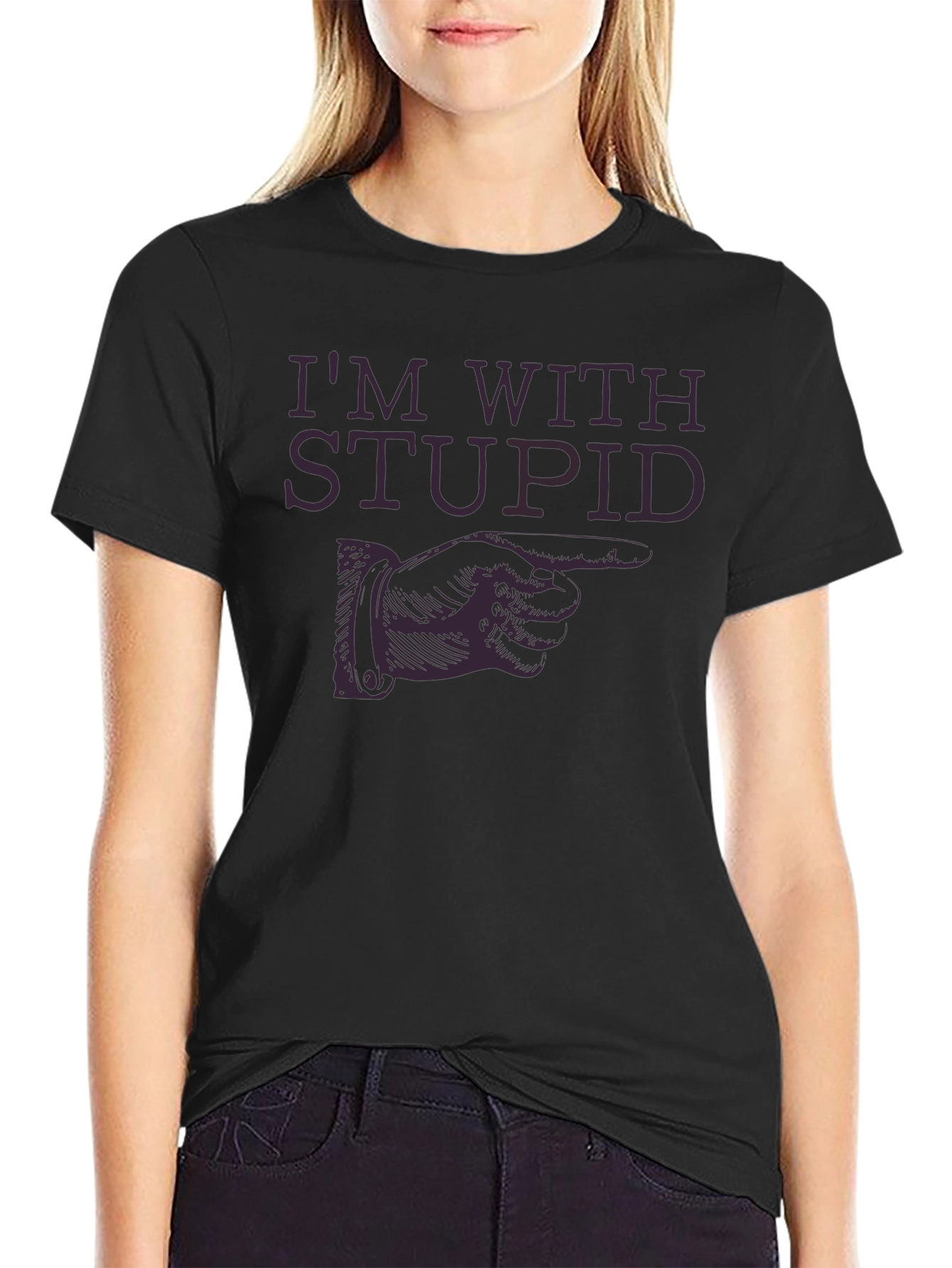 Im with Stupid Graphic Novelty T-Shirt