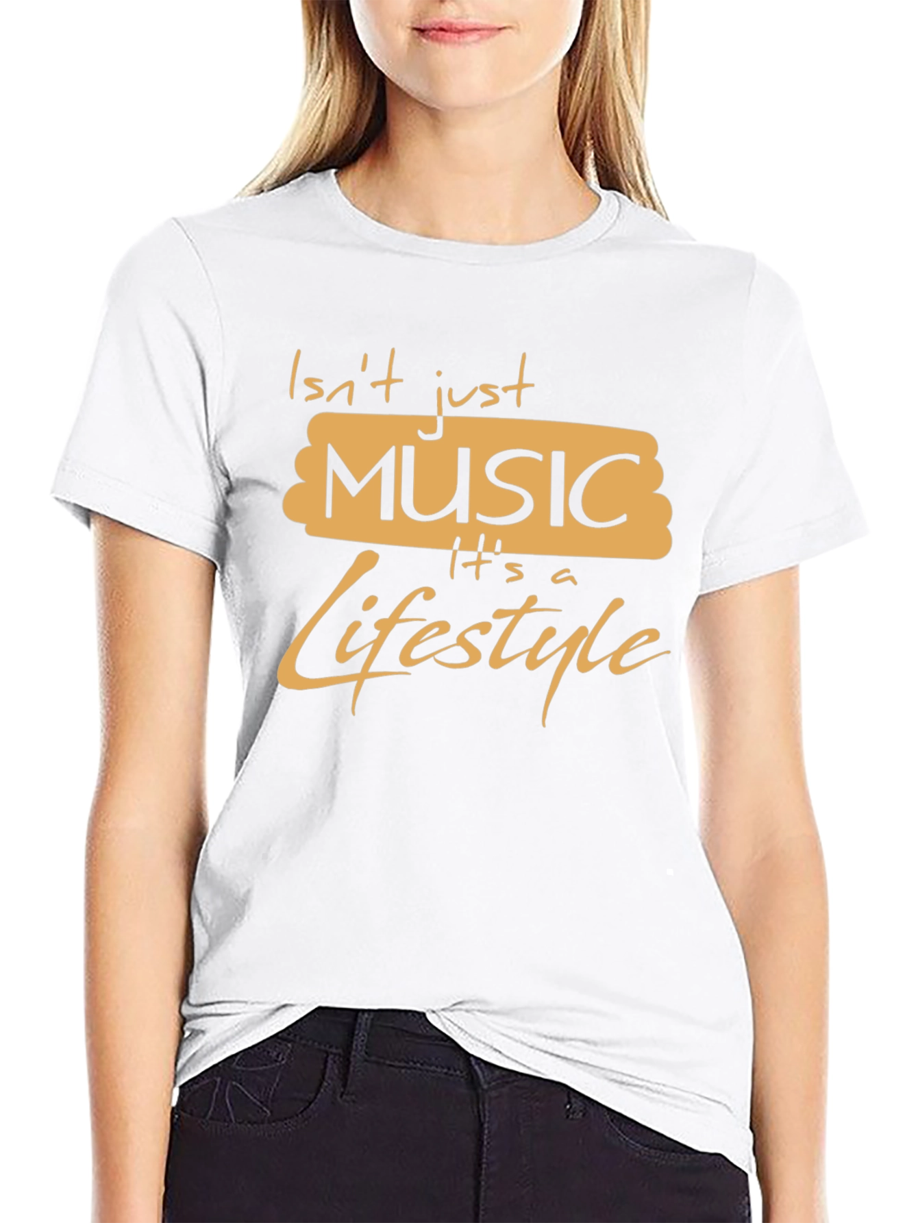 Music is a Lifestyle Graphic Tee - Black