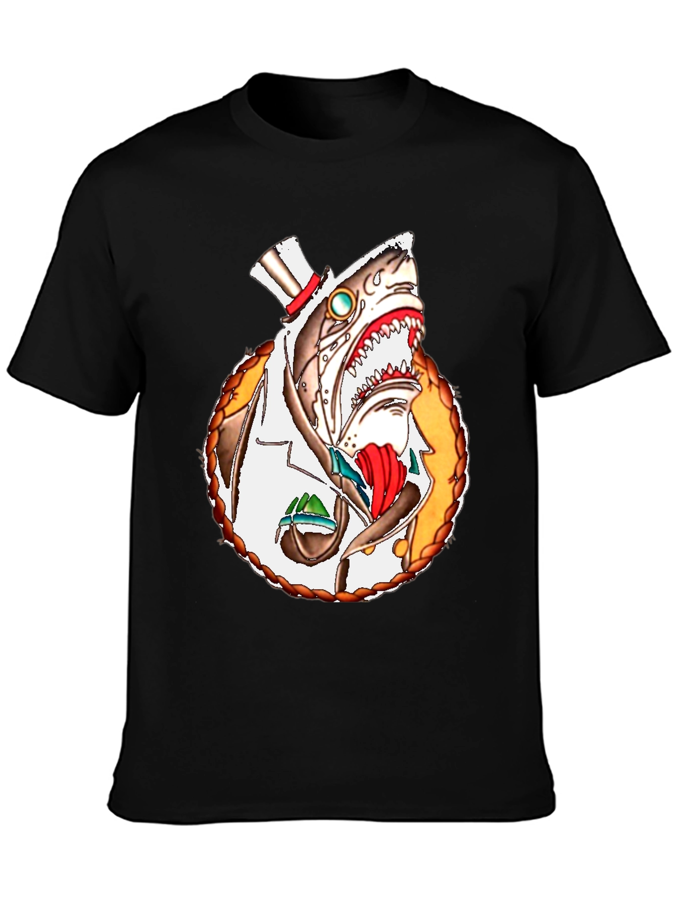 Steampunk Shark T-Shirt - Unique Graphic Tee