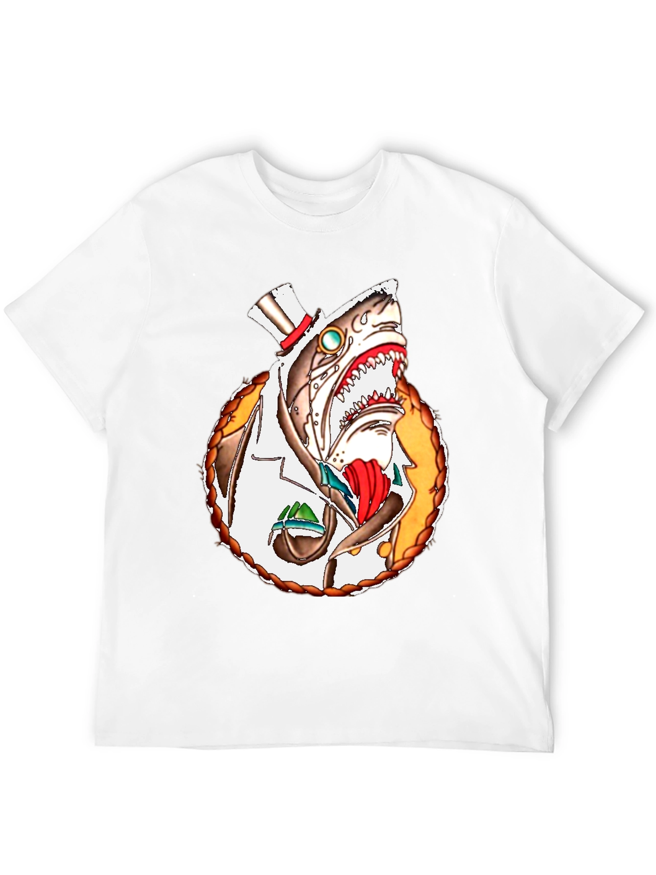 Steampunk Shark T-Shirt - Unique Graphic Tee