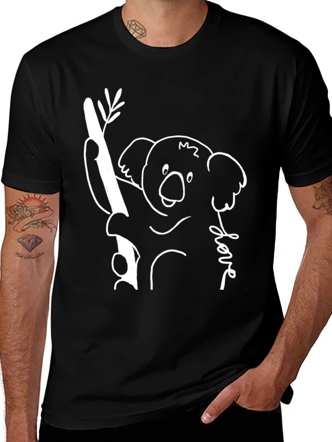 Koala Love Graphic Tee - Black