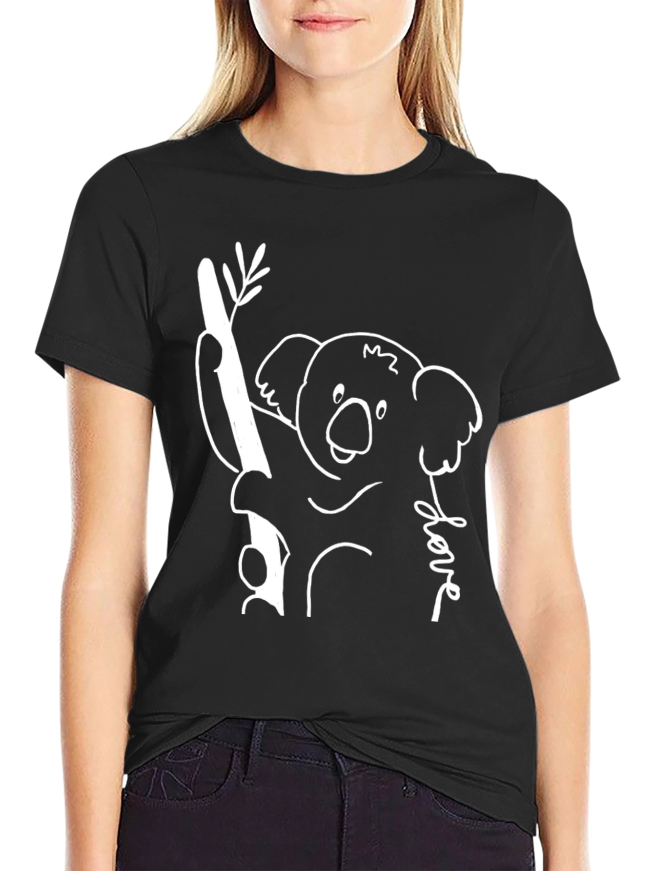 Koala Love Graphic Tee - Black
