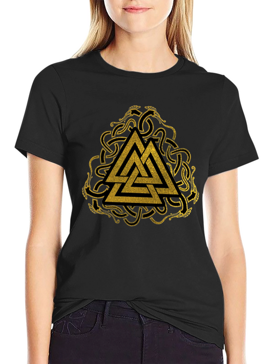 Viking Valhalla Symbol Black T-Shirt