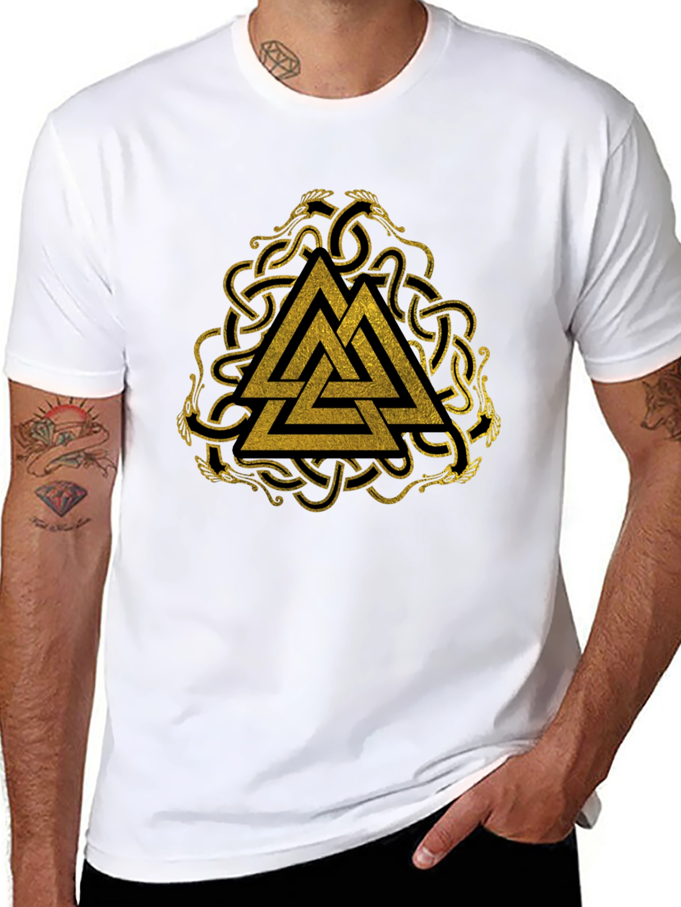Viking Valhalla Symbol Black T-Shirt