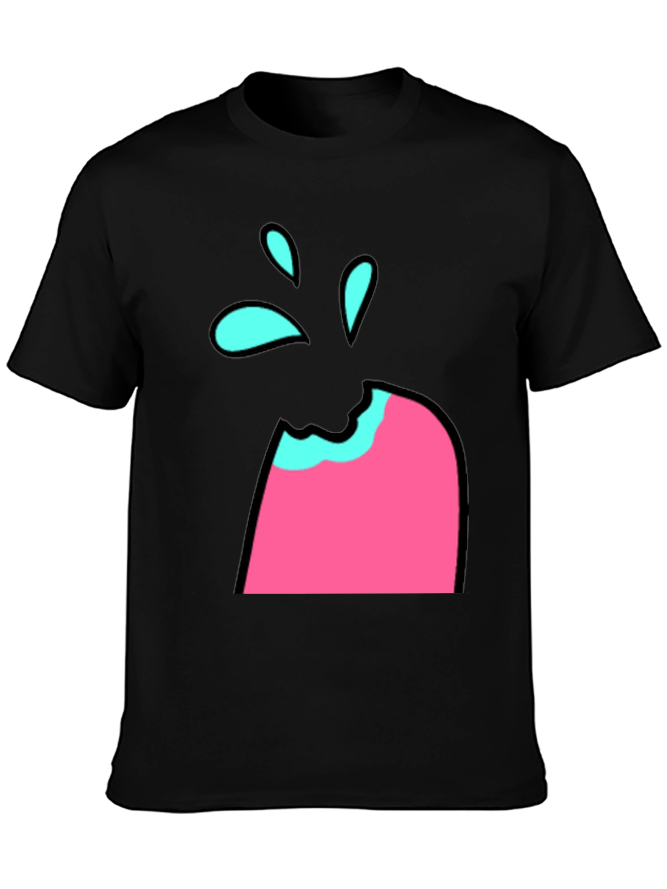 Funky Ice Cream Bite Graphic Tee - Black