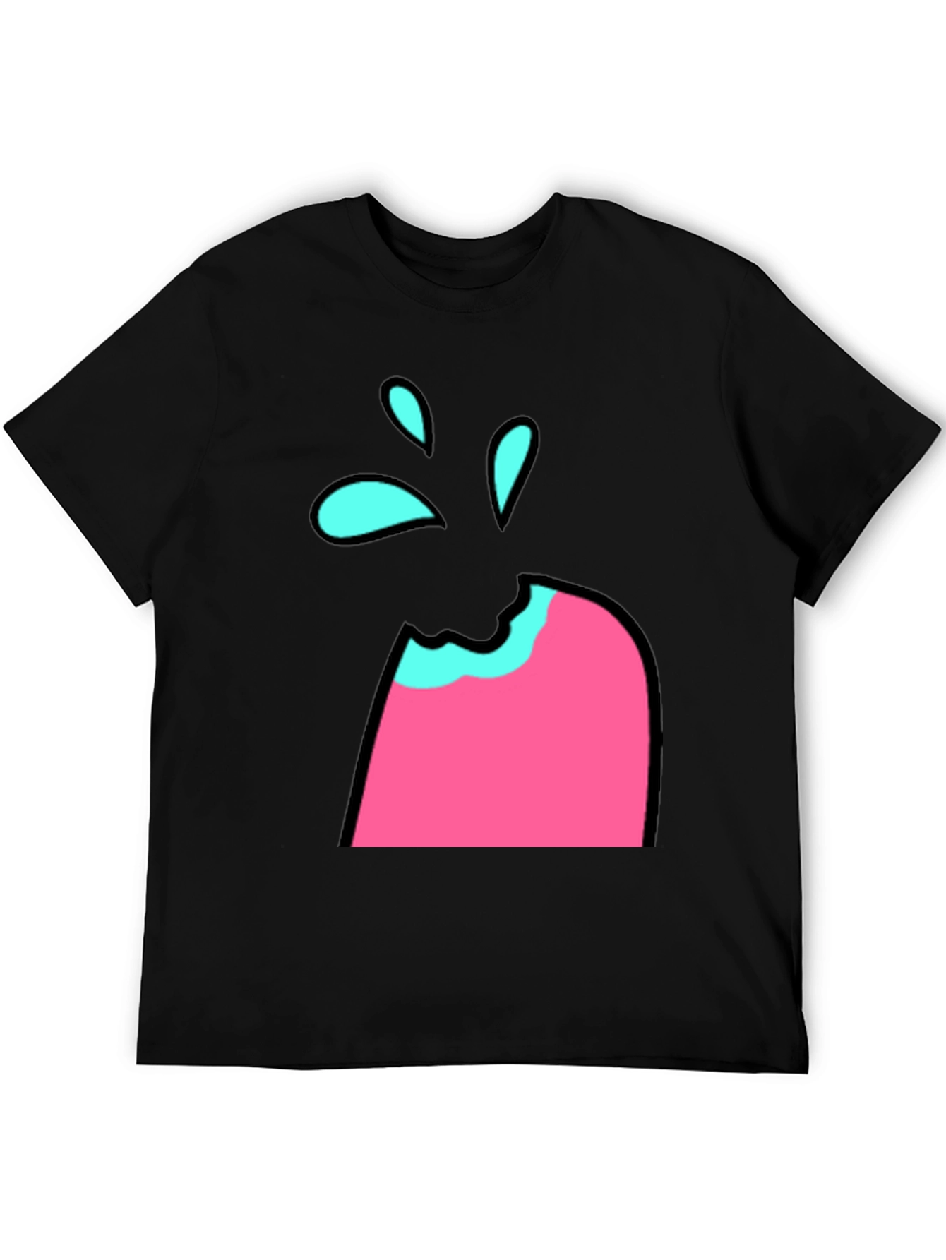 Funky Ice Cream Bite Graphic Tee - Black