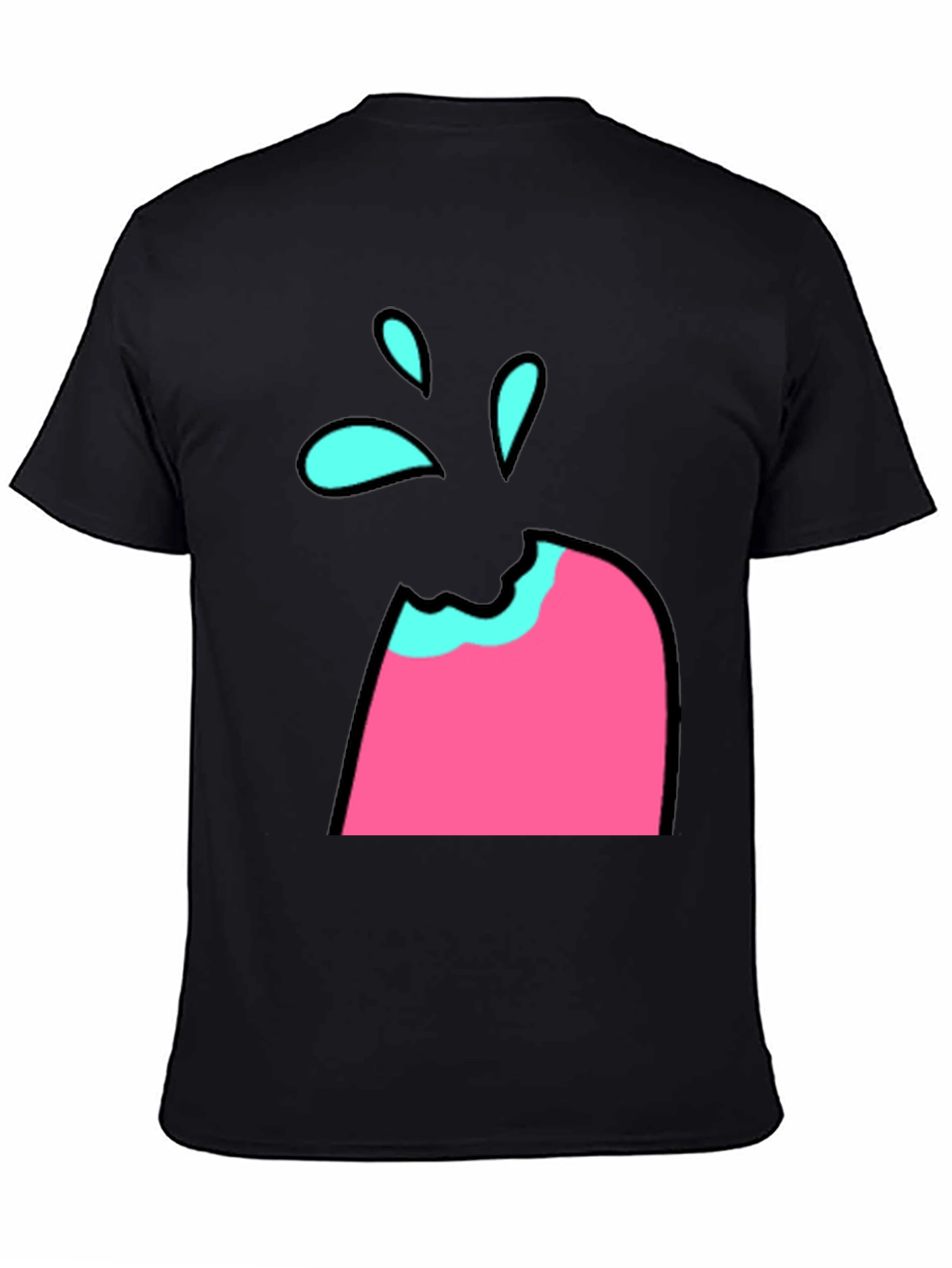 Funky Ice Cream Bite Graphic Tee - Black