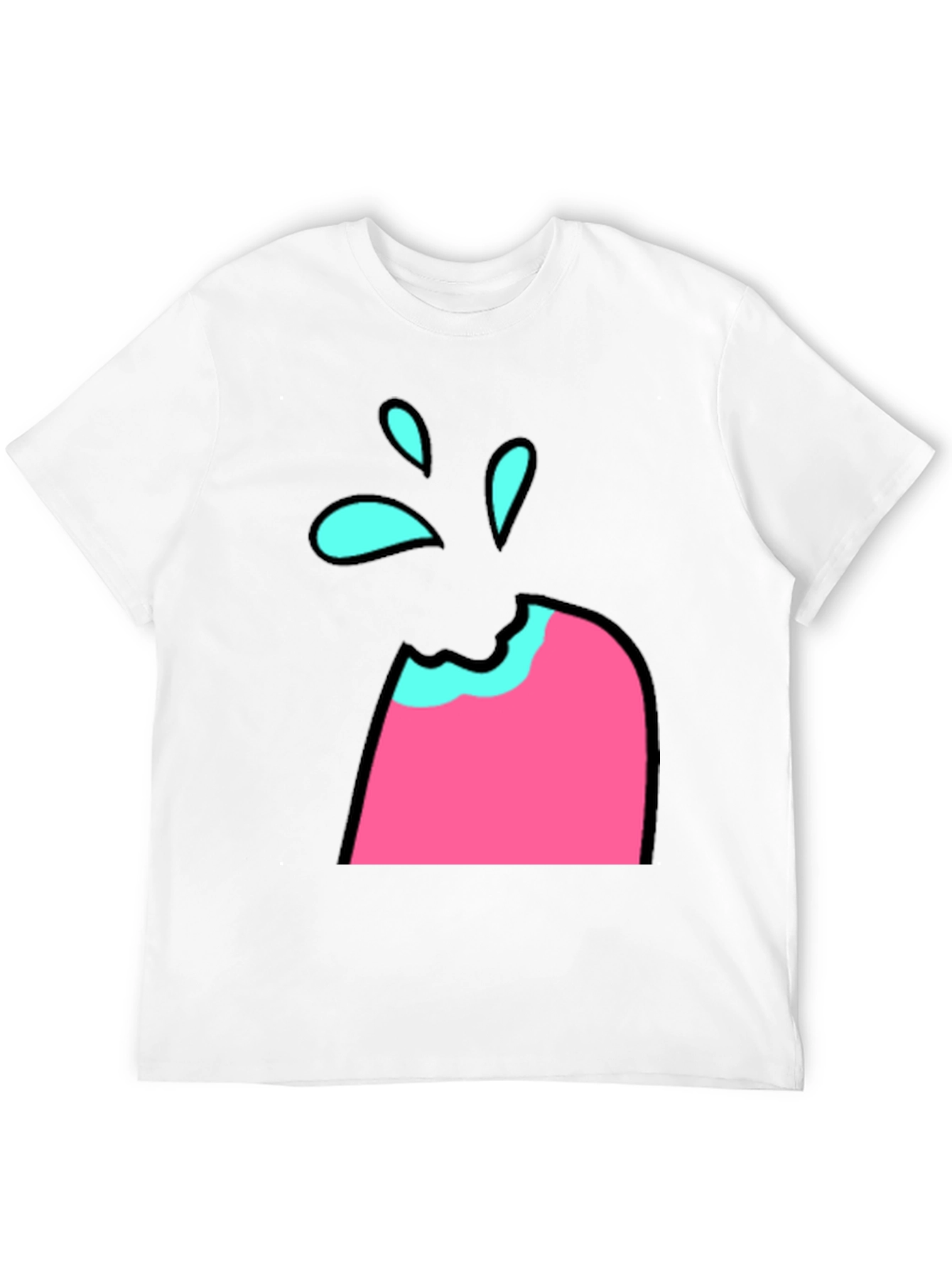 Funky Ice Cream Bite Graphic Tee - Black