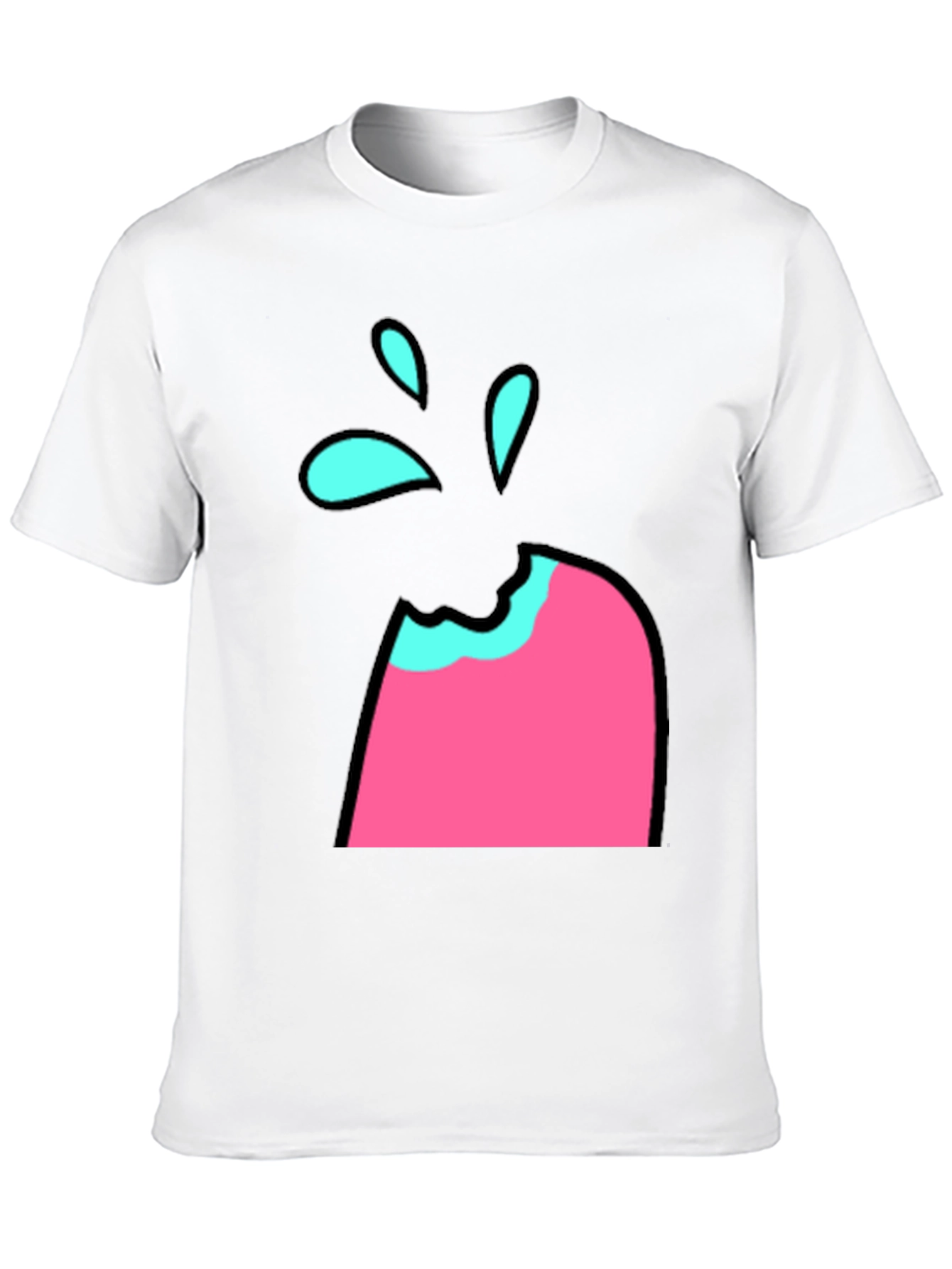 Funky Ice Cream Bite Graphic Tee - Black