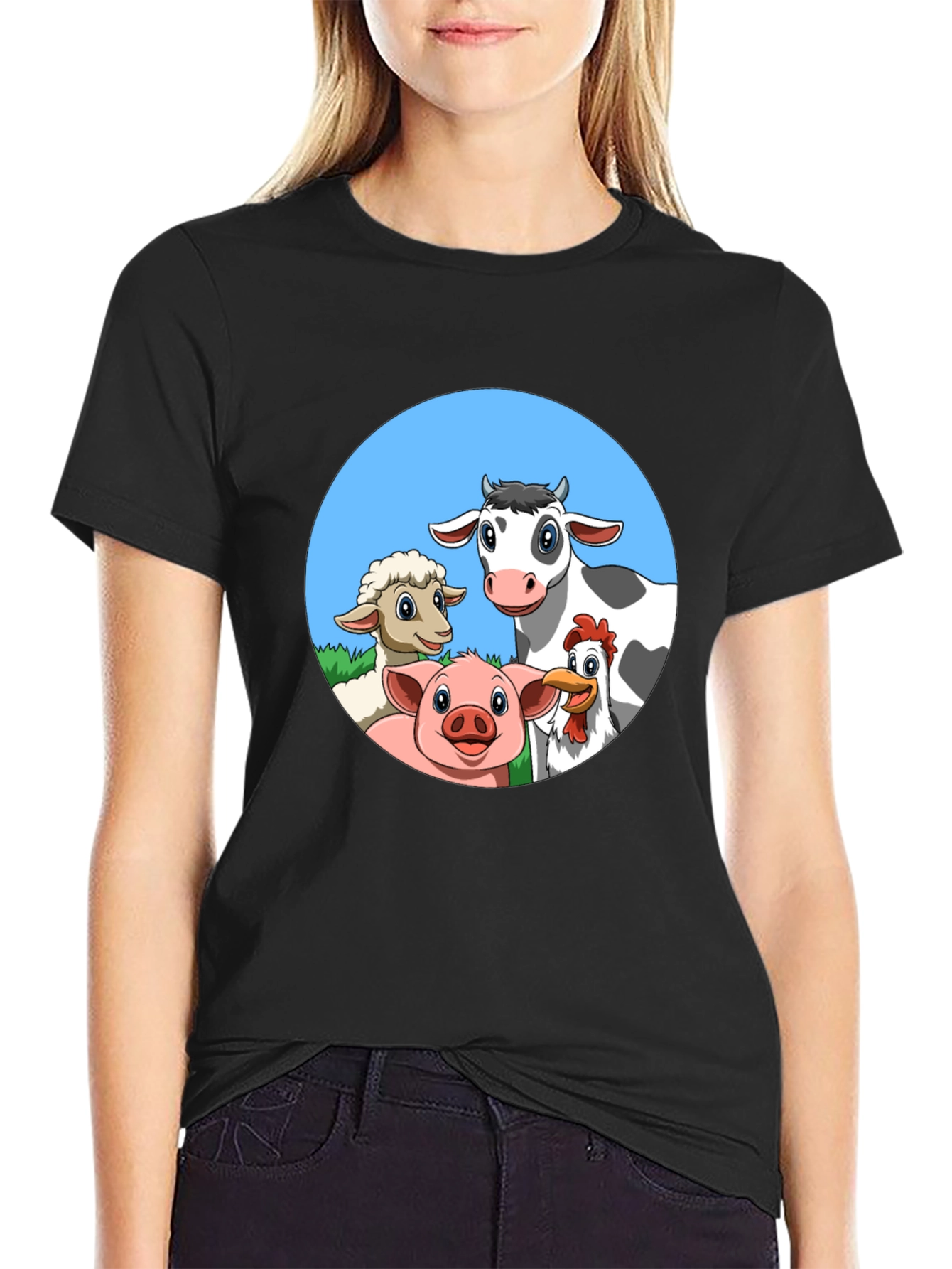 Farm Animal Cartoon T-Shirt