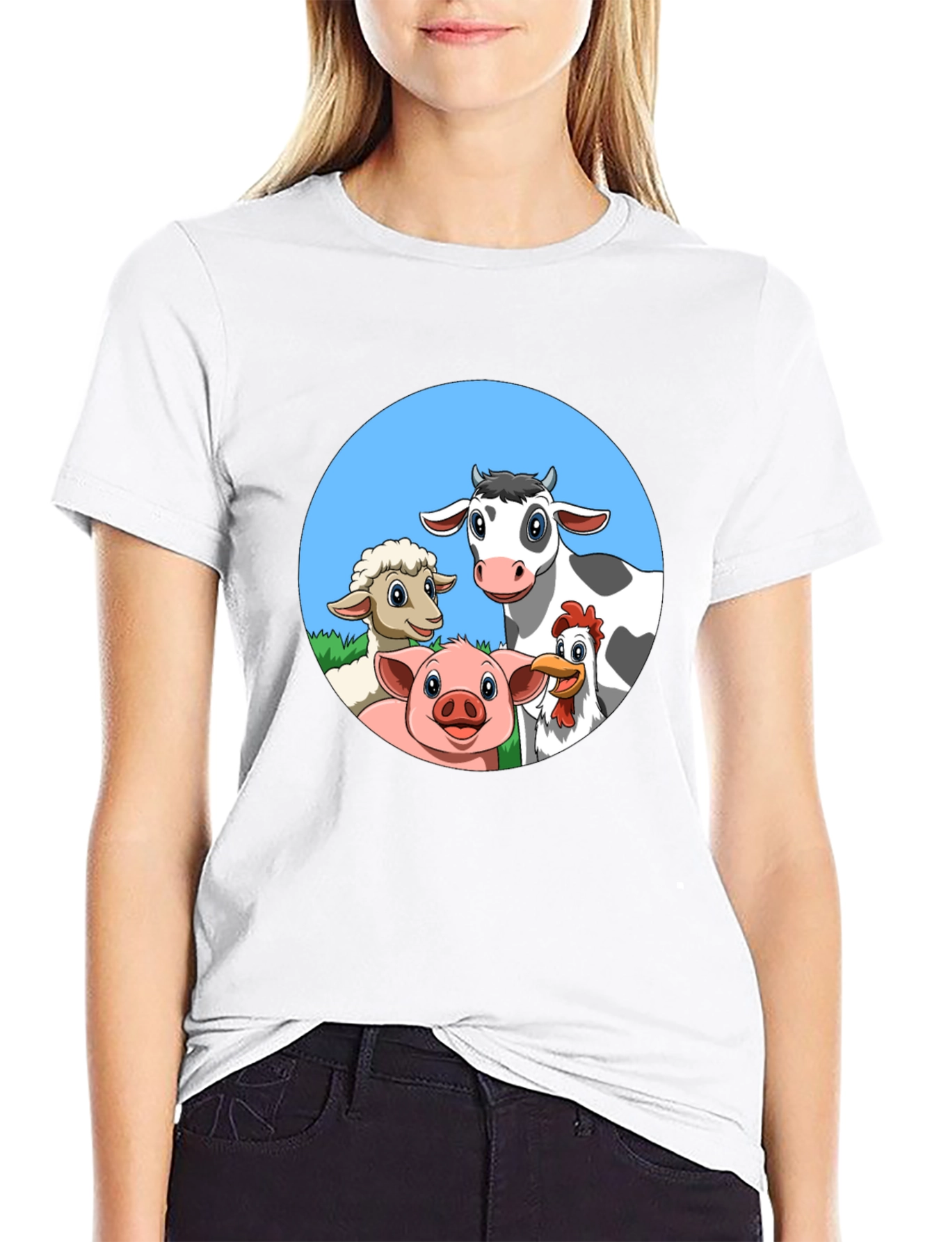 Farm Animal Cartoon T-Shirt