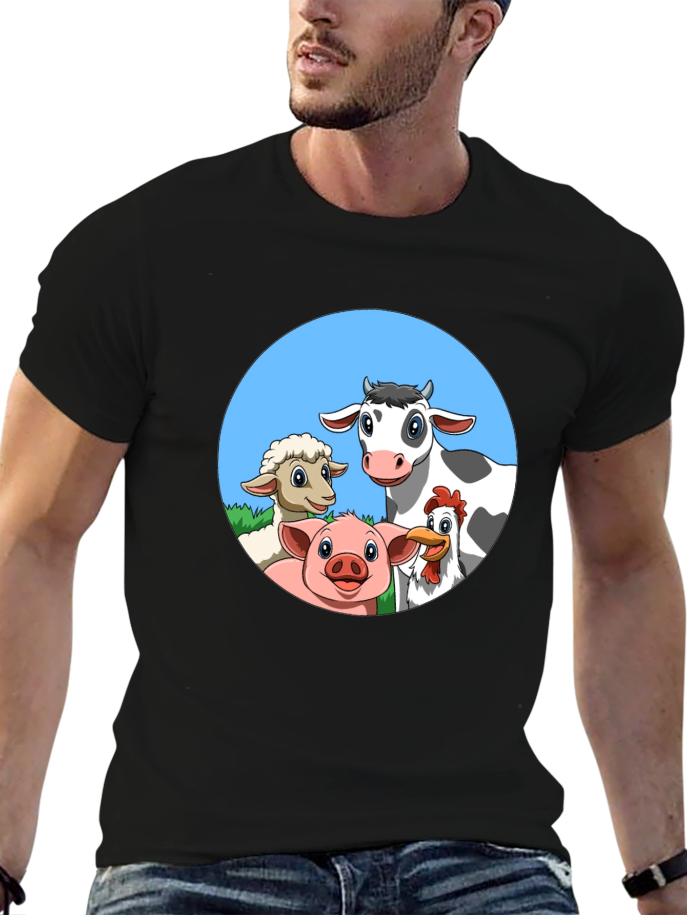 Farm Animal Cartoon T-Shirt