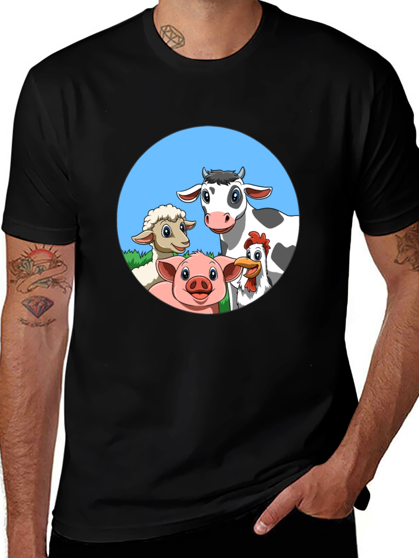 Farm Animal Cartoon T-Shirt