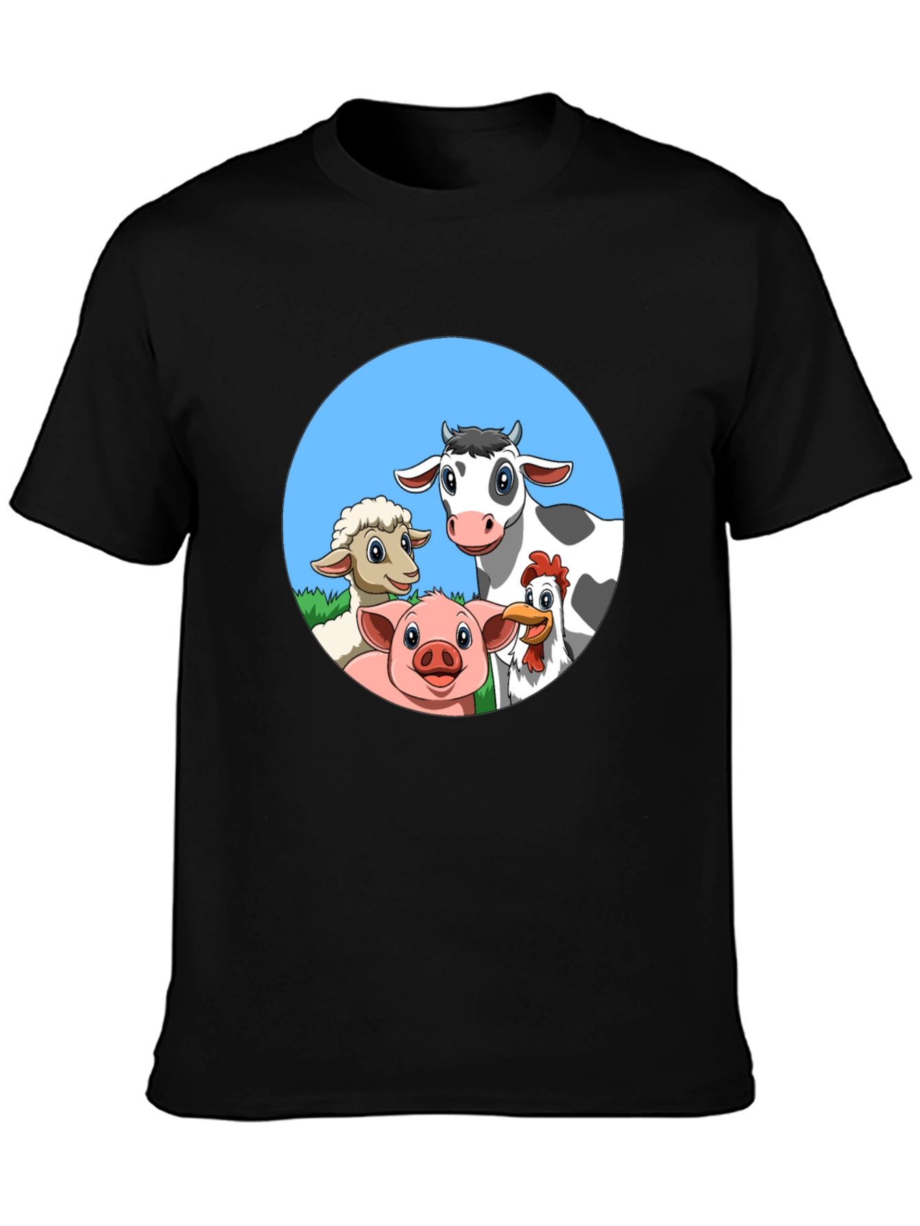 Farm Animal Cartoon T-Shirt