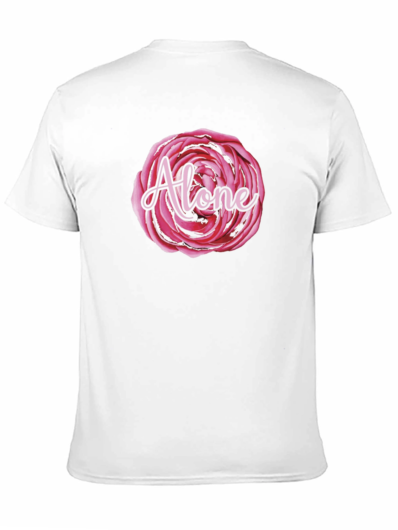 Alone Rose Graphic Black T-Shirt