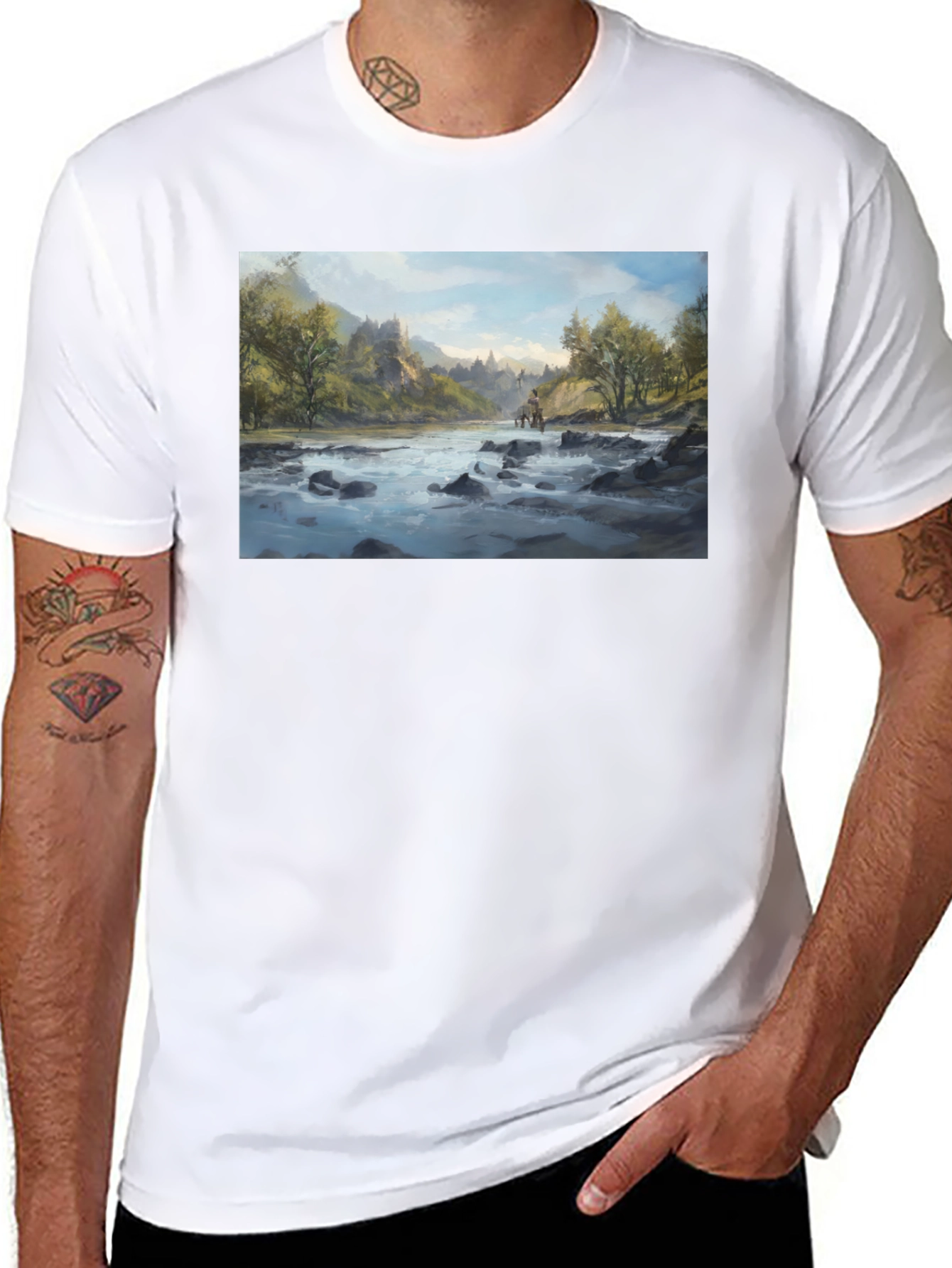 Scenic River Art T-Shirt