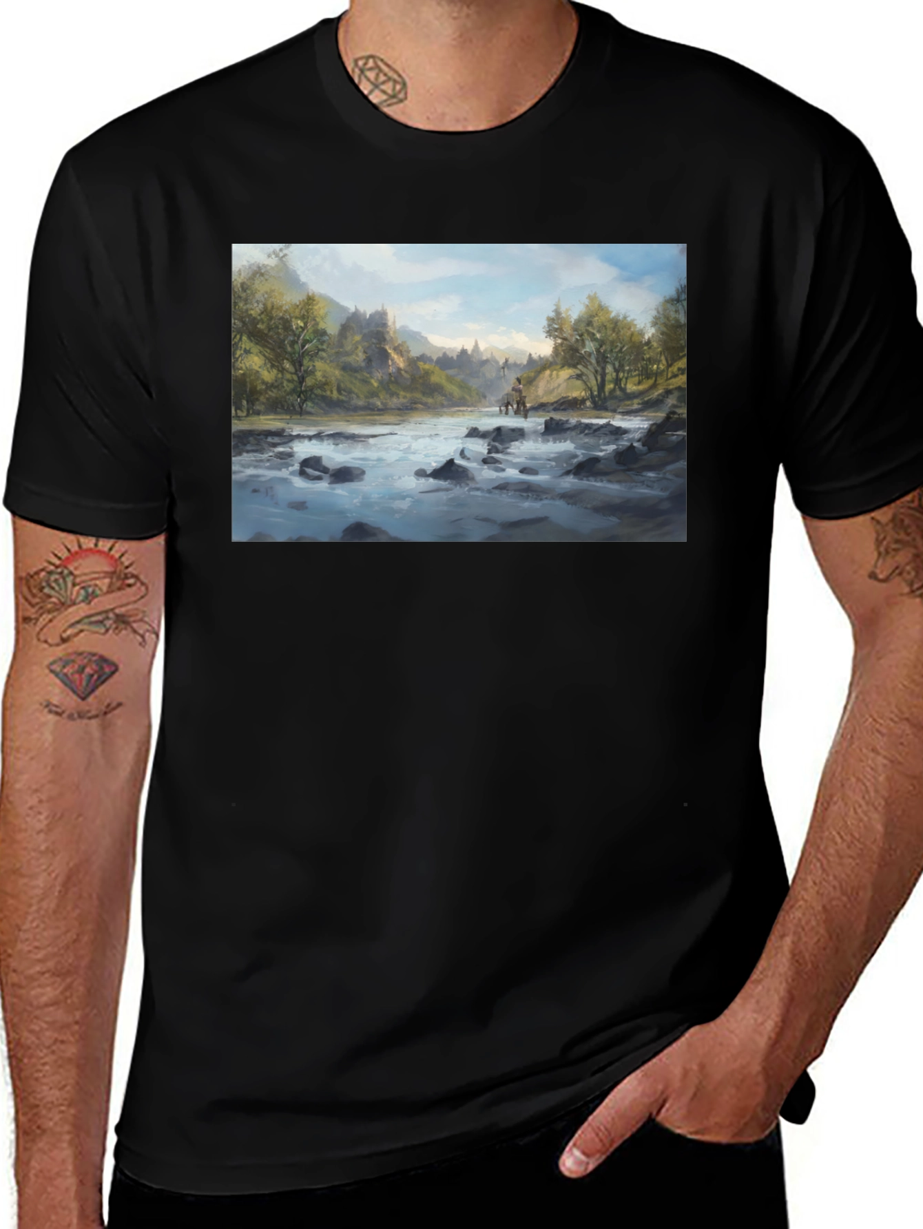 Scenic River Art T-Shirt
