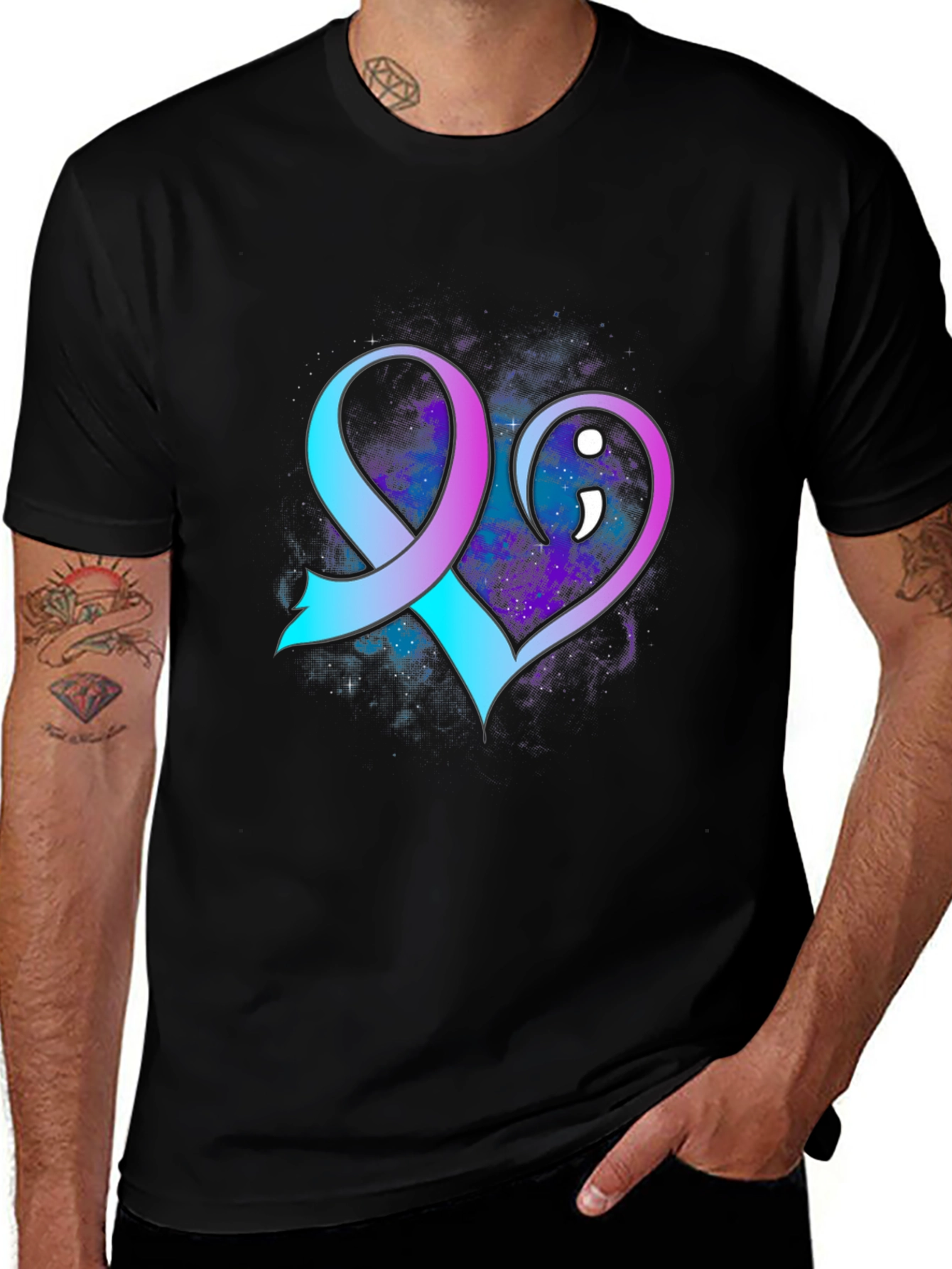 Suicide Awareness Ribbon Heart T-Shirt