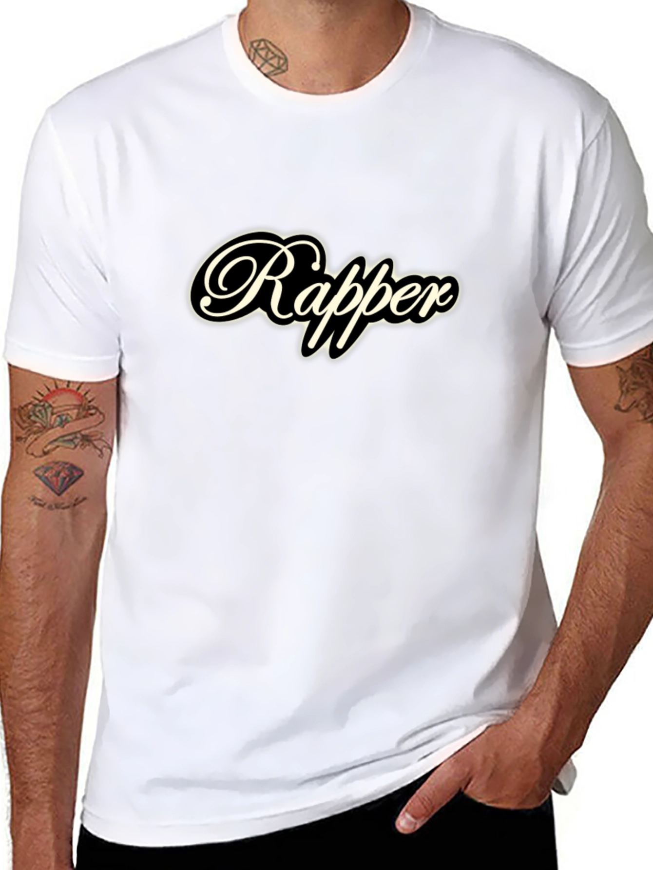 Rapper Graphic Black T-Shirt