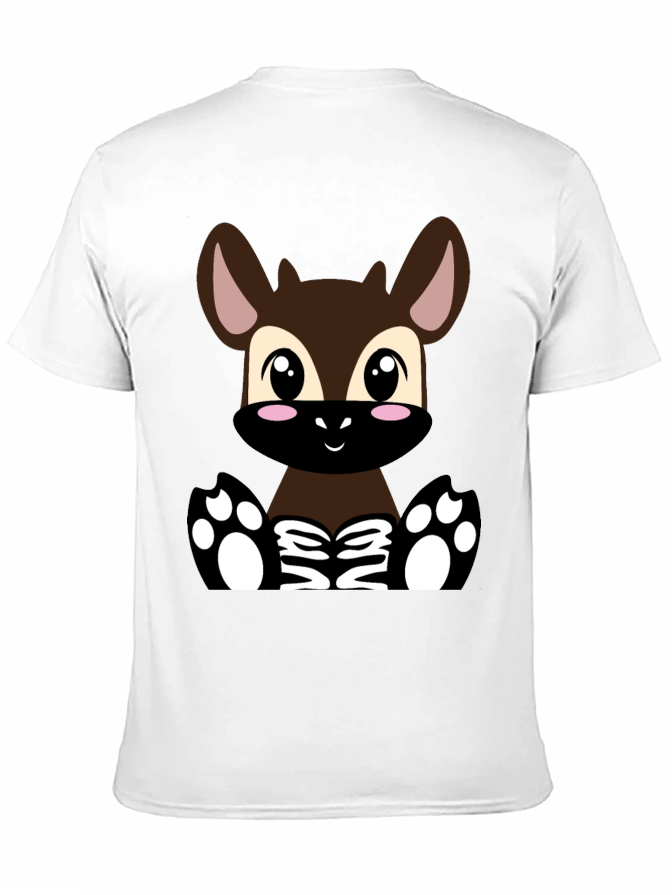Cute Cartoon Deer T-Shirt - Unisex Black Tee