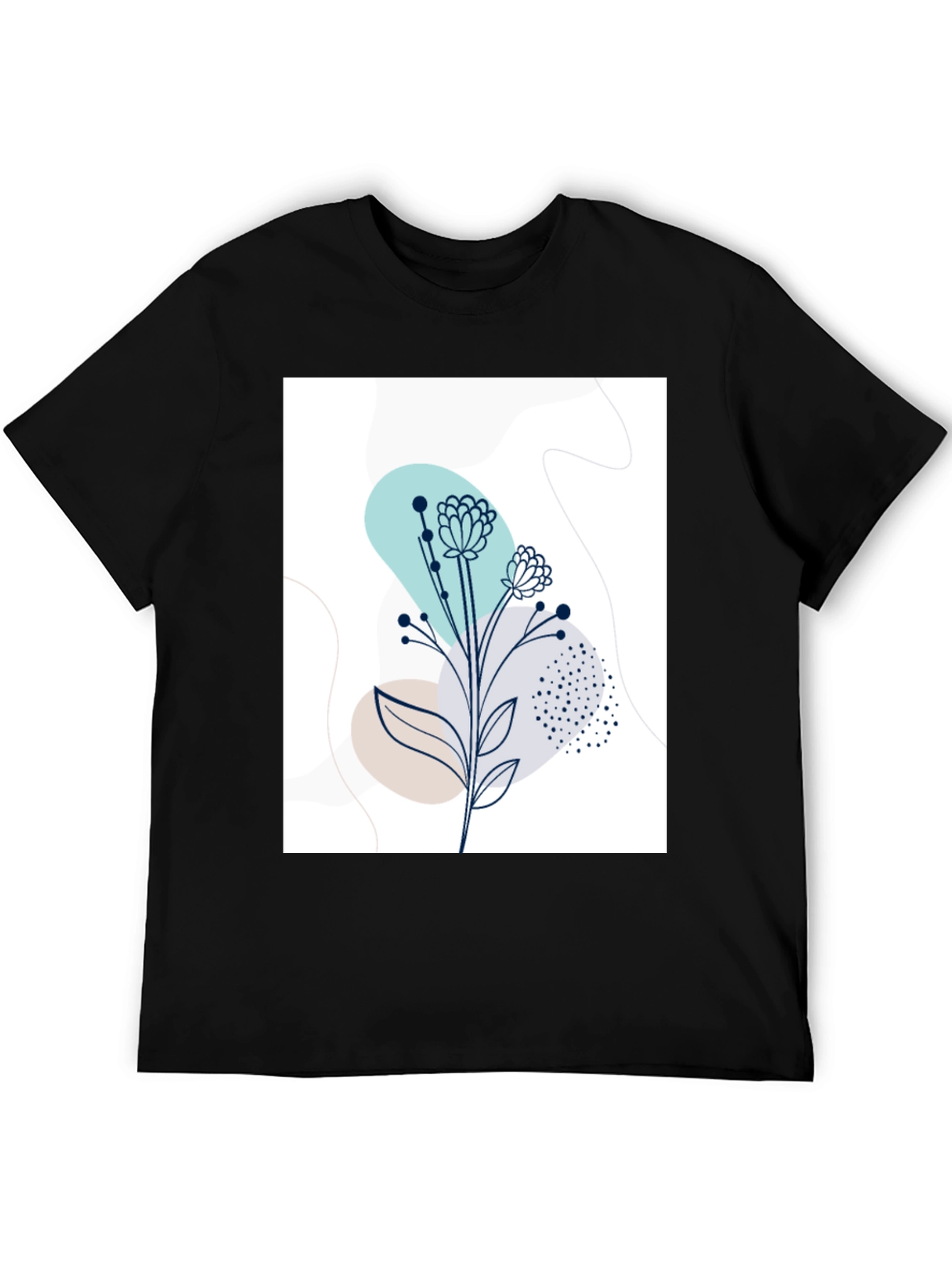 Modern Floral Graphic Tee - Stylish Botanical Design