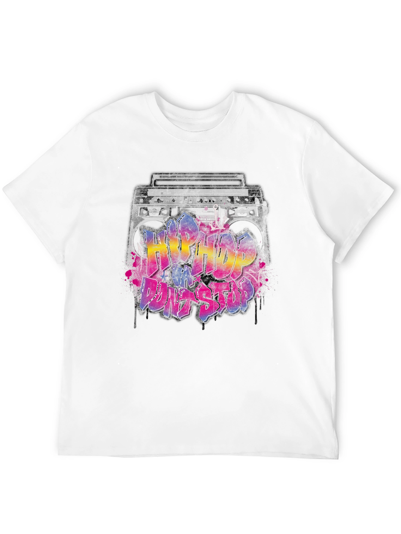 Hip Hop Boombox Graphic T-Shirt