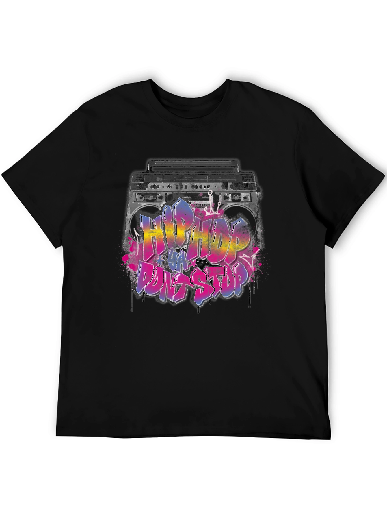 Hip Hop Boombox Graphic T-Shirt