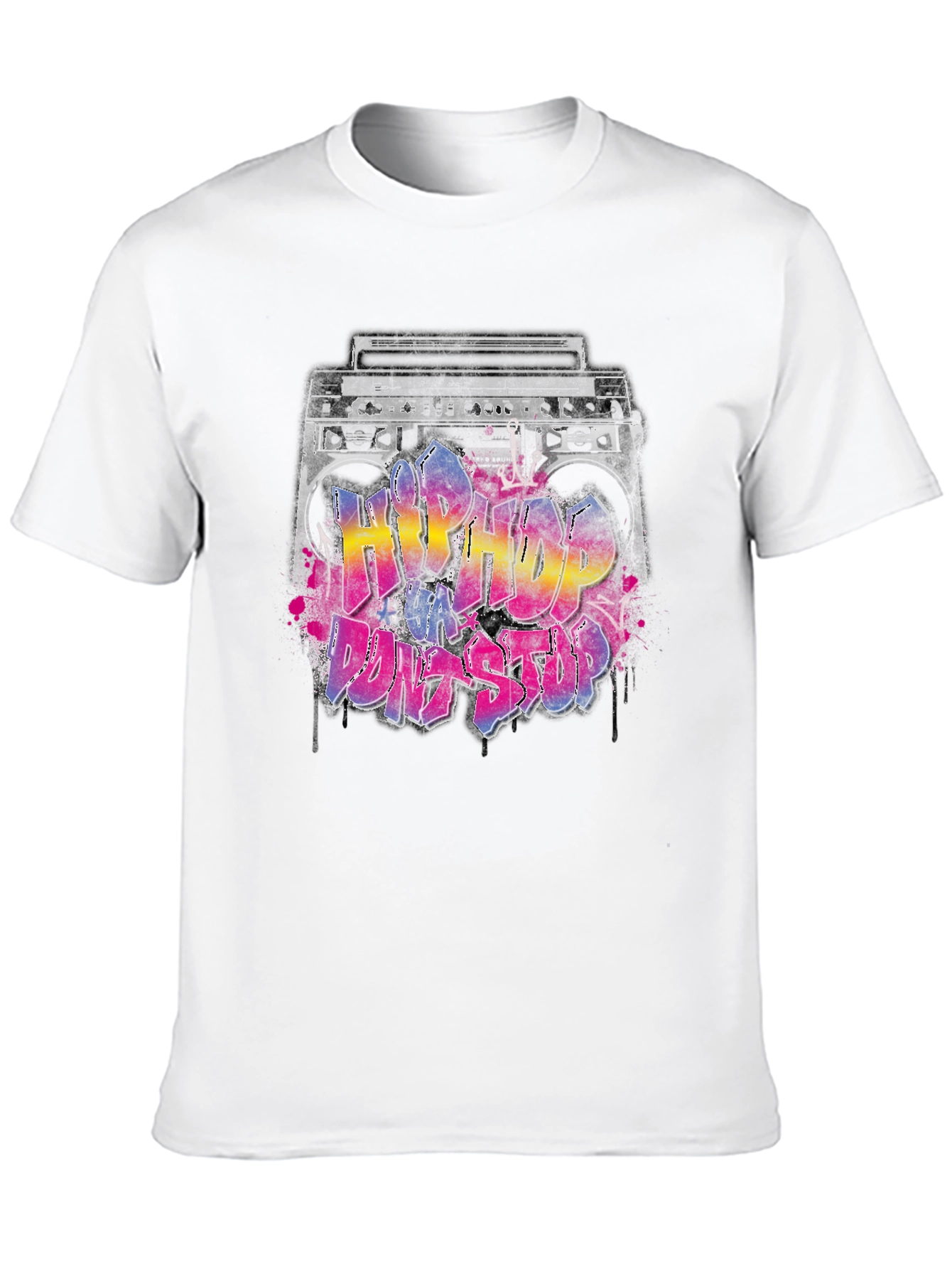 Hip Hop Boombox Graphic T-Shirt