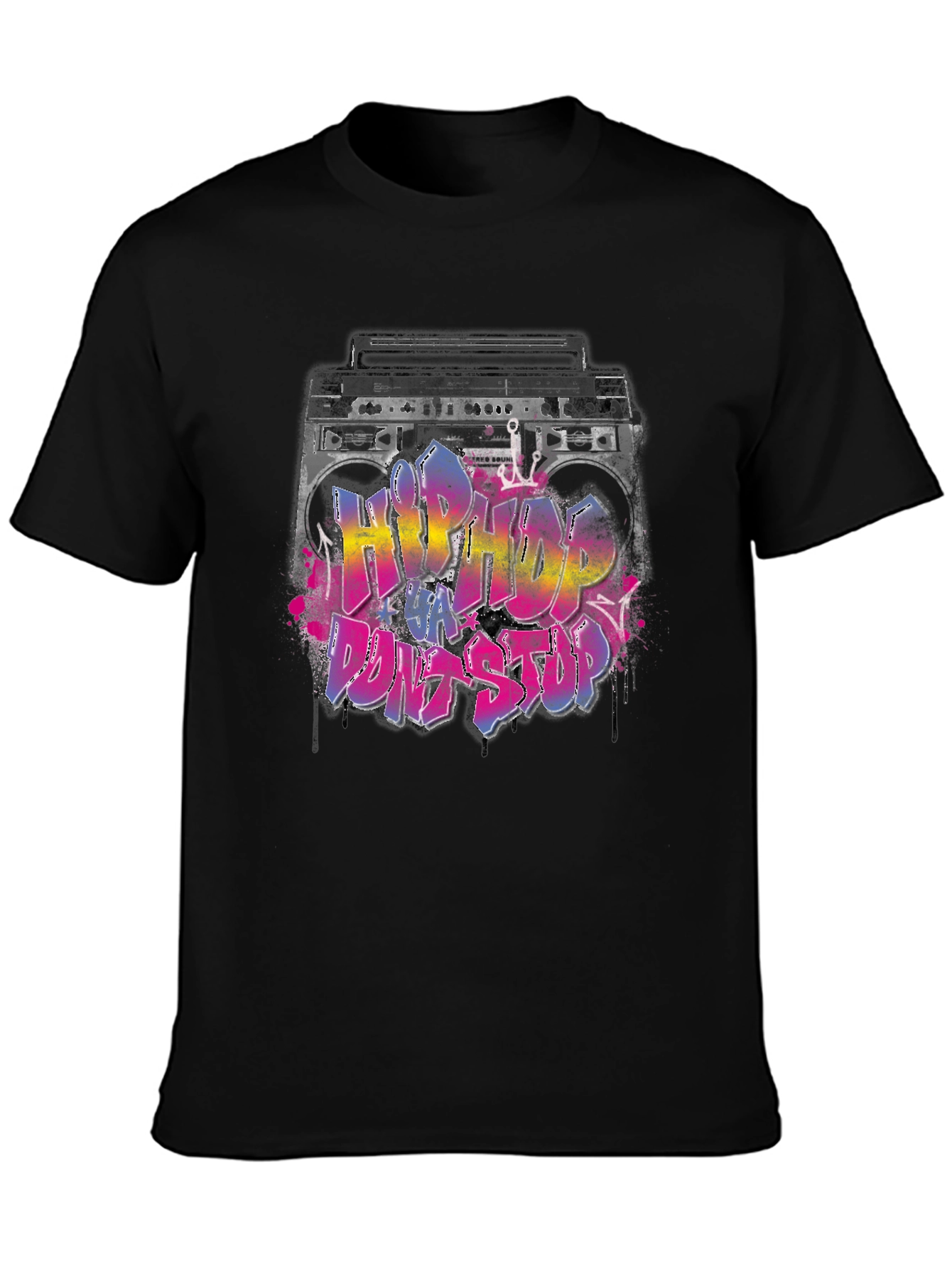 Hip Hop Boombox Graphic T-Shirt