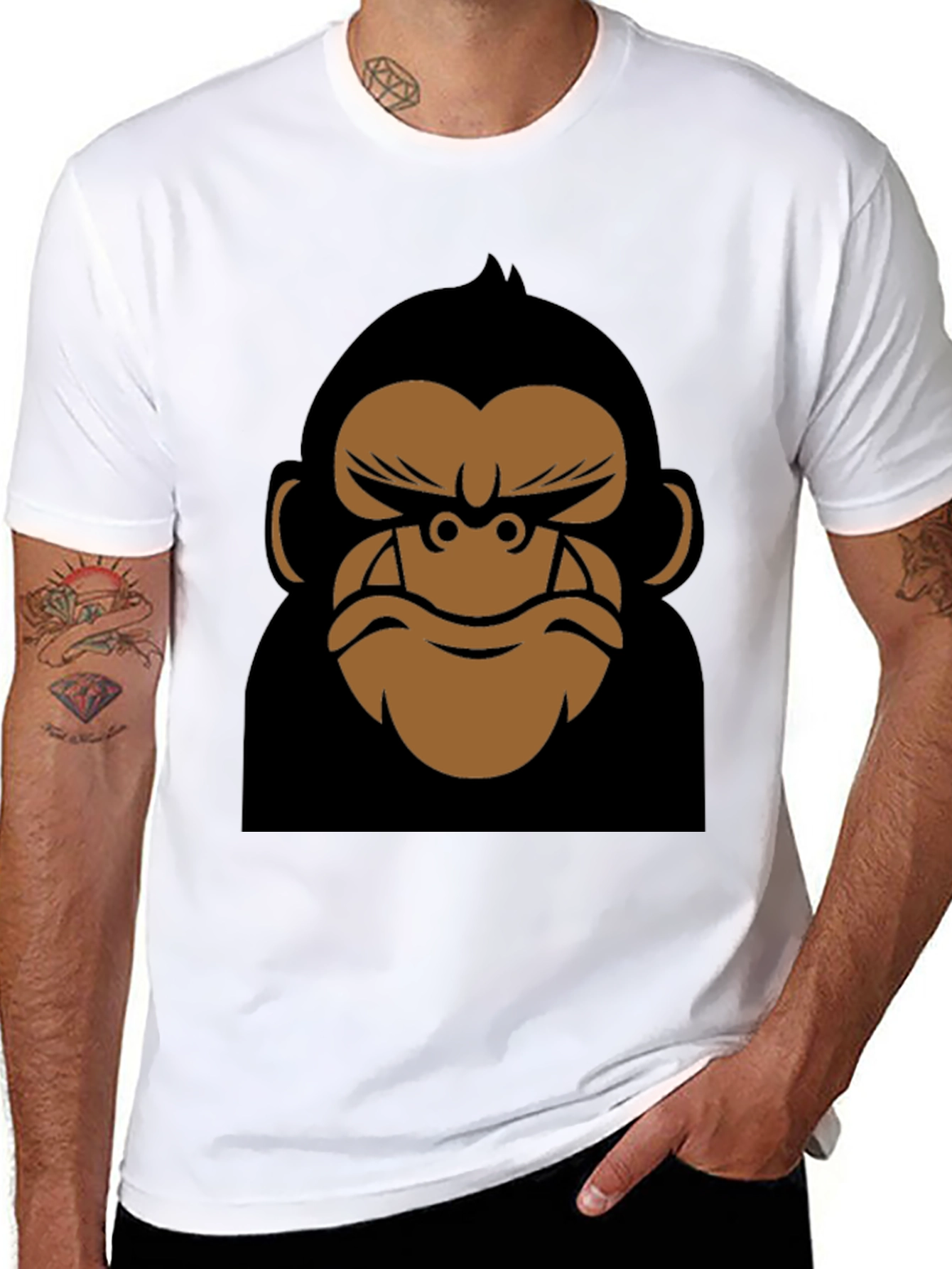 Cool Gorilla Graphic Tee - Black Cotton T-Shirt
