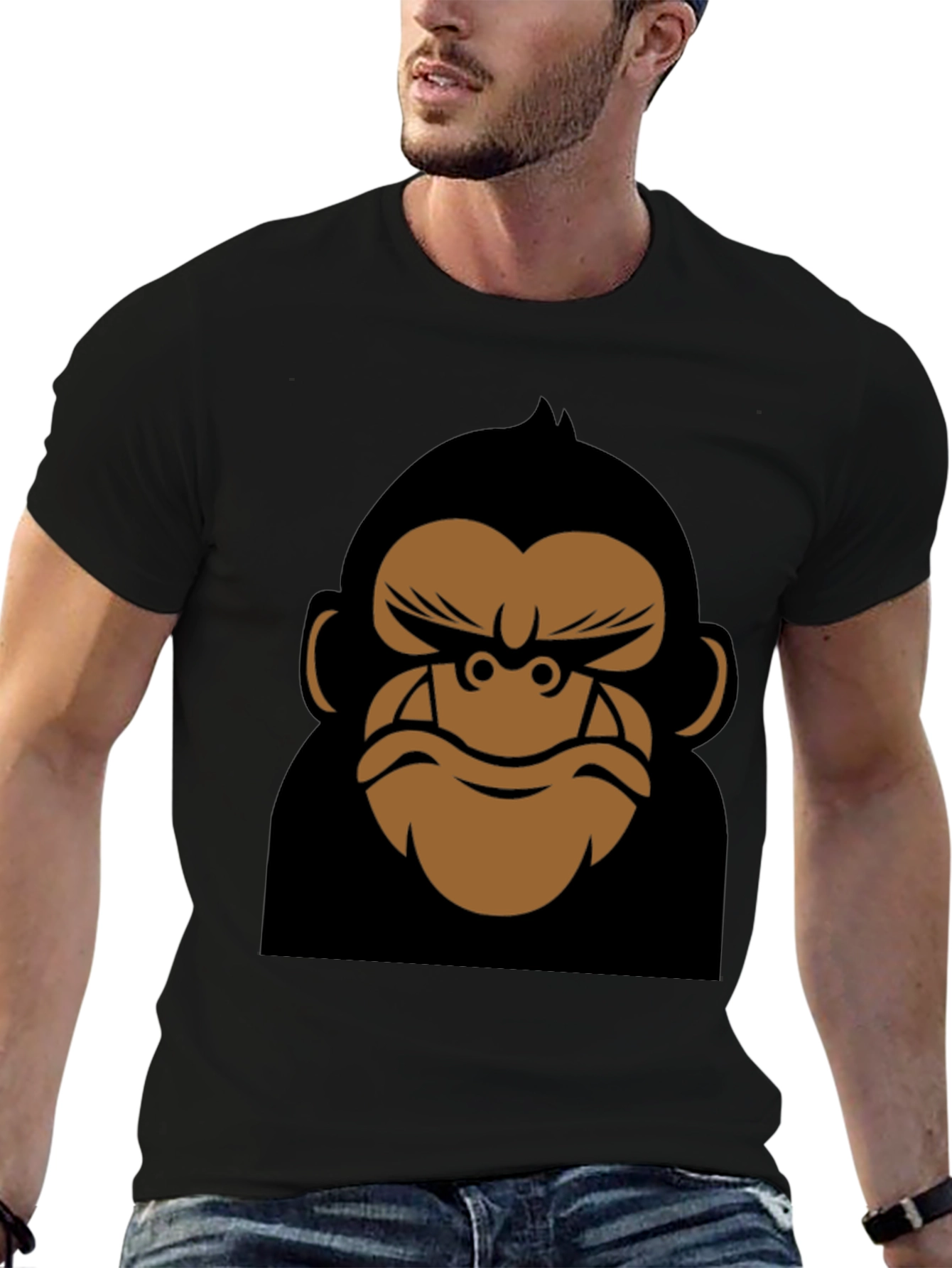 Cool Gorilla Graphic Tee - Black Cotton T-Shirt
