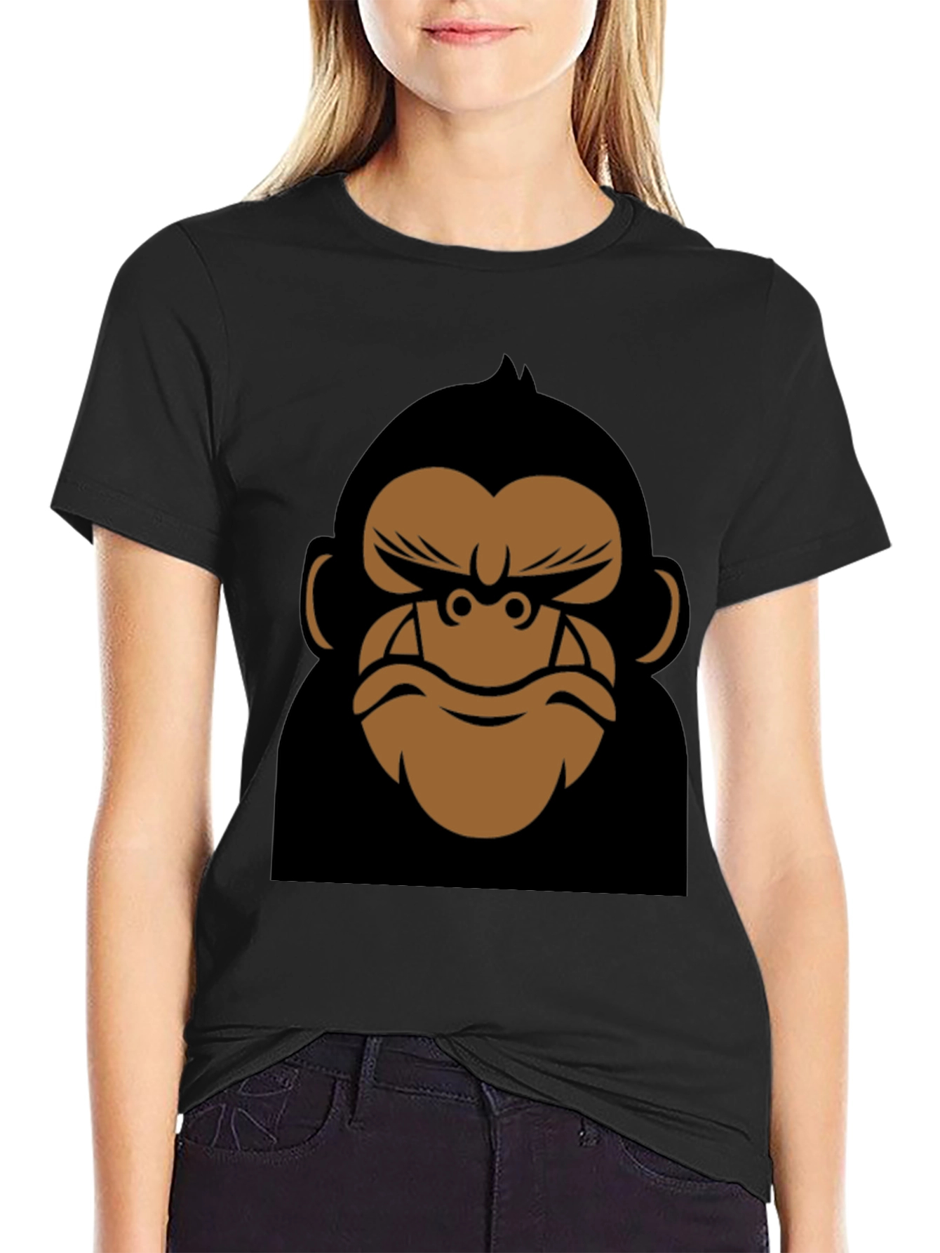 Cool Gorilla Graphic Tee - Black Cotton T-Shirt