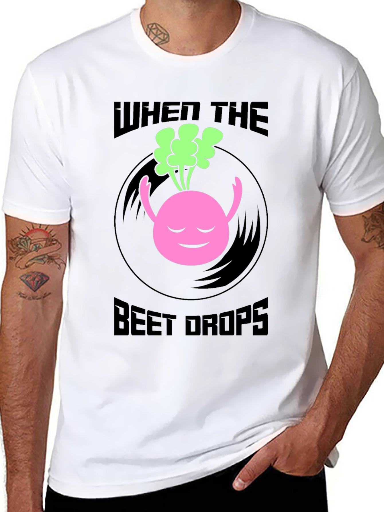When the Beet Drops Black Graphic Tee