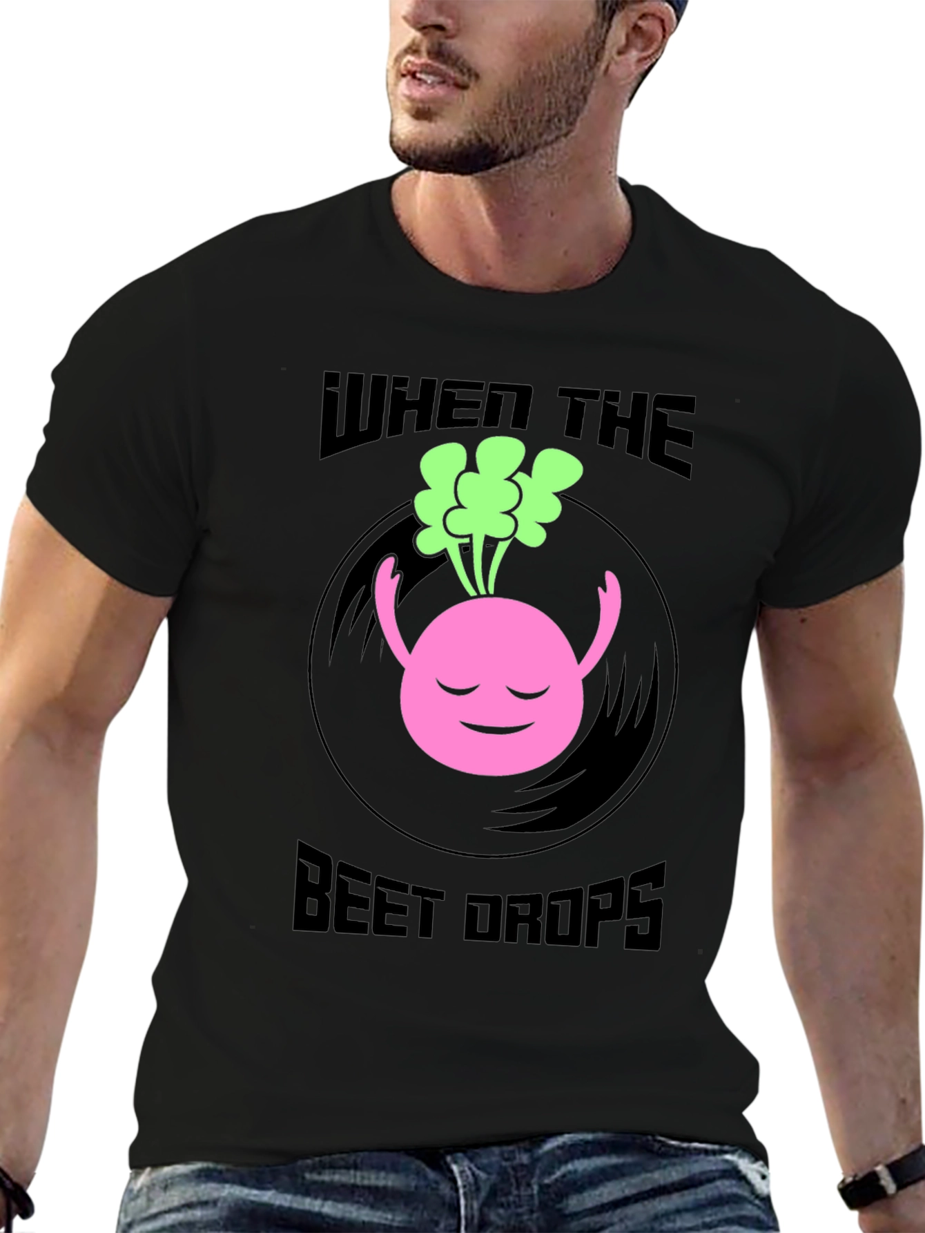 When the Beet Drops Black Graphic Tee