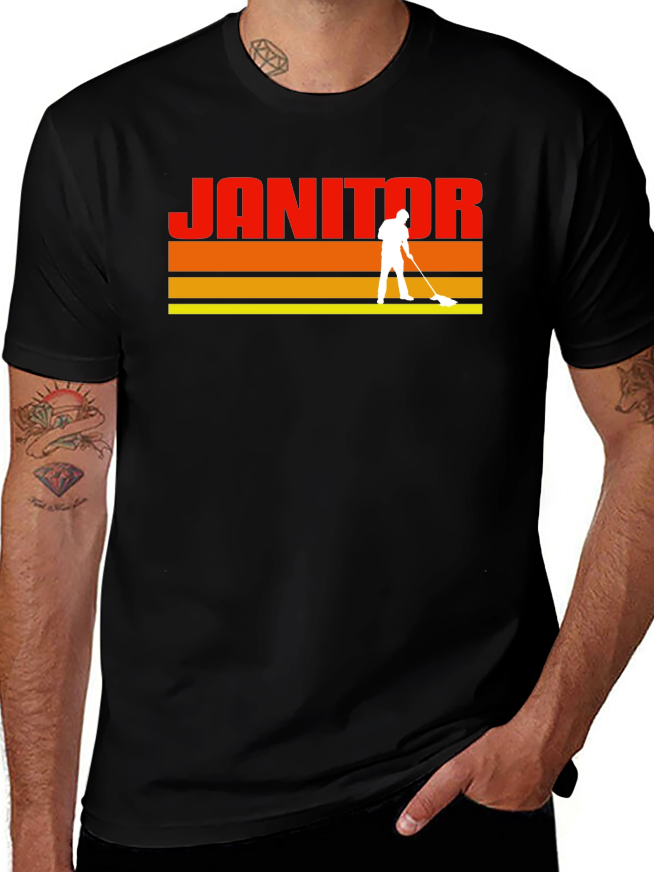 Retro Janitor Graphic T-Shirt