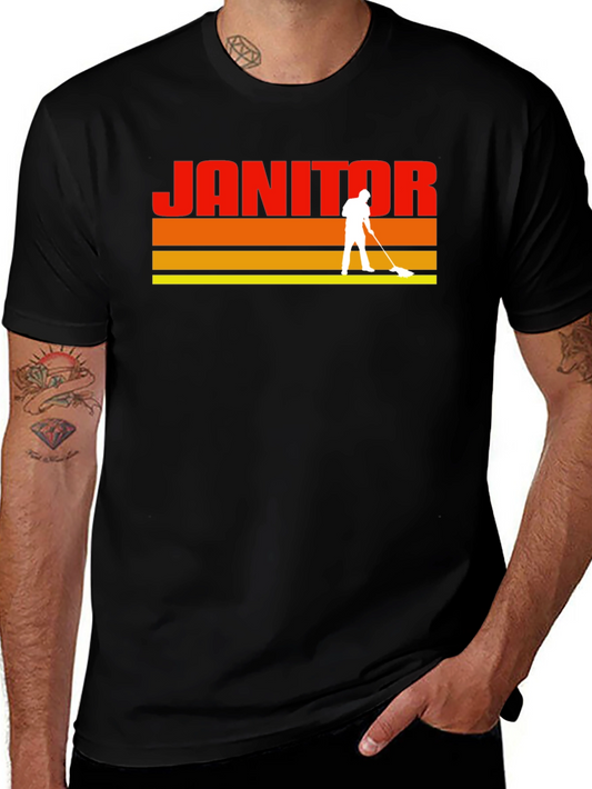 Retro Janitor Graphic T-Shirt