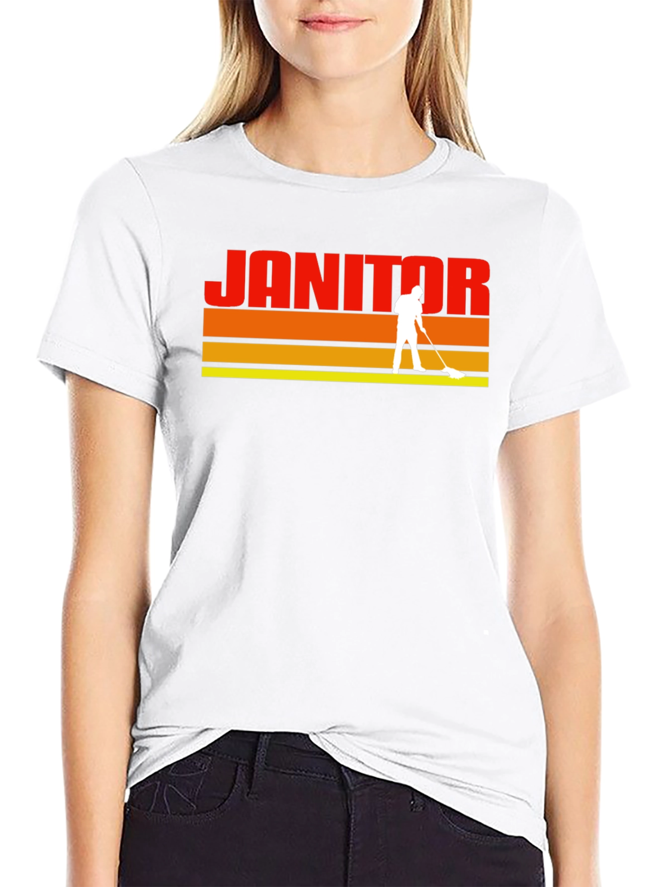 Retro Janitor Graphic T-Shirt