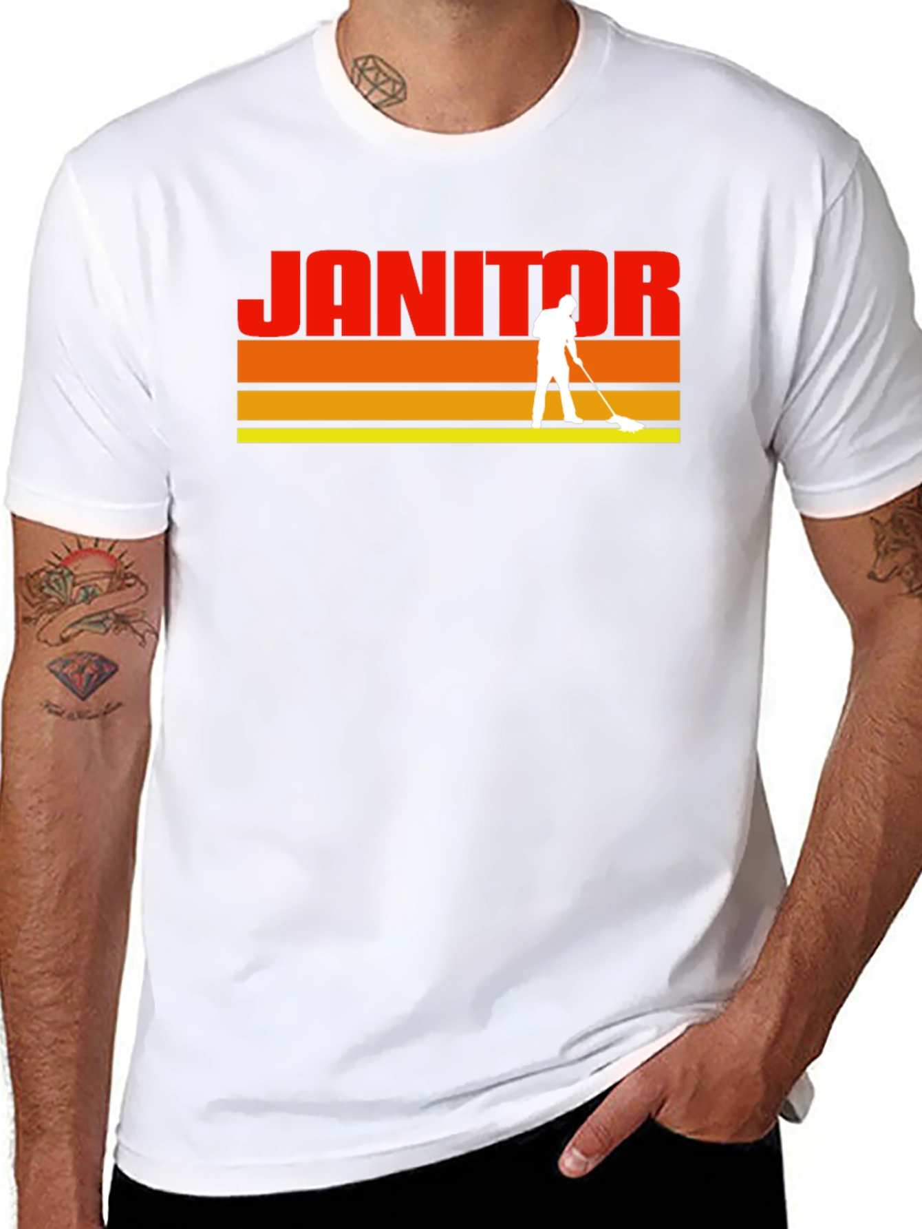 Retro Janitor Graphic T-Shirt