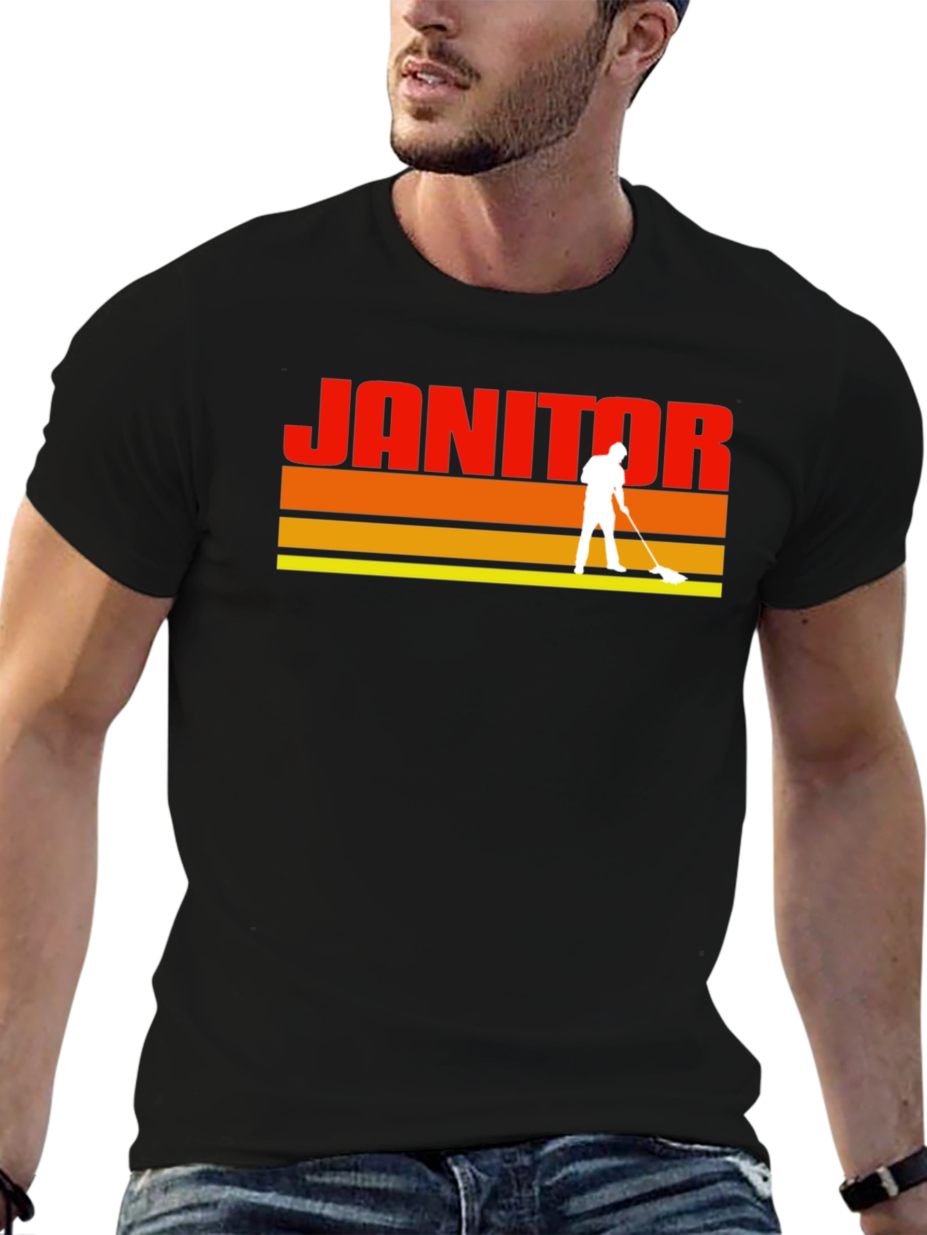 Retro Janitor Graphic T-Shirt