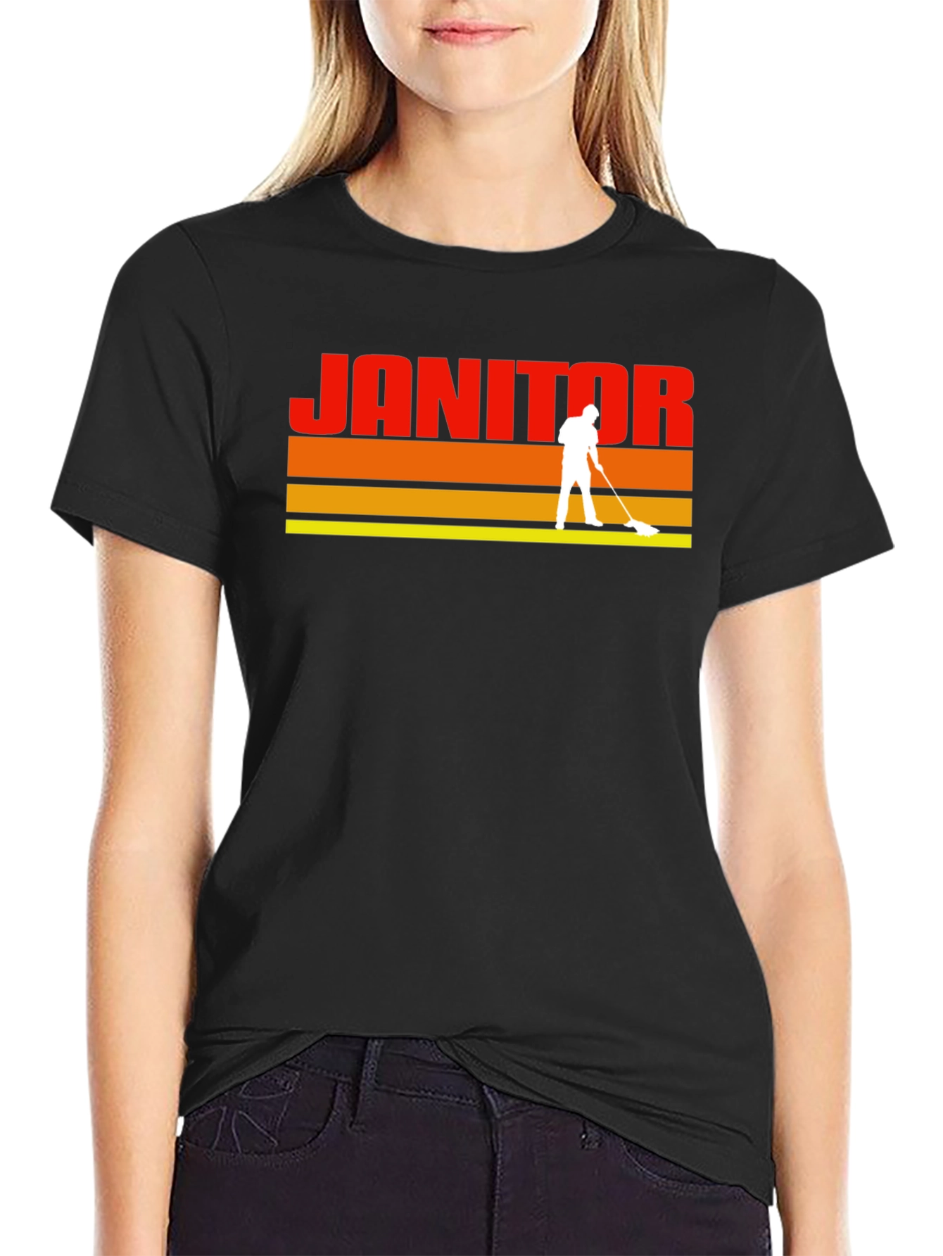 Retro Janitor Graphic T-Shirt