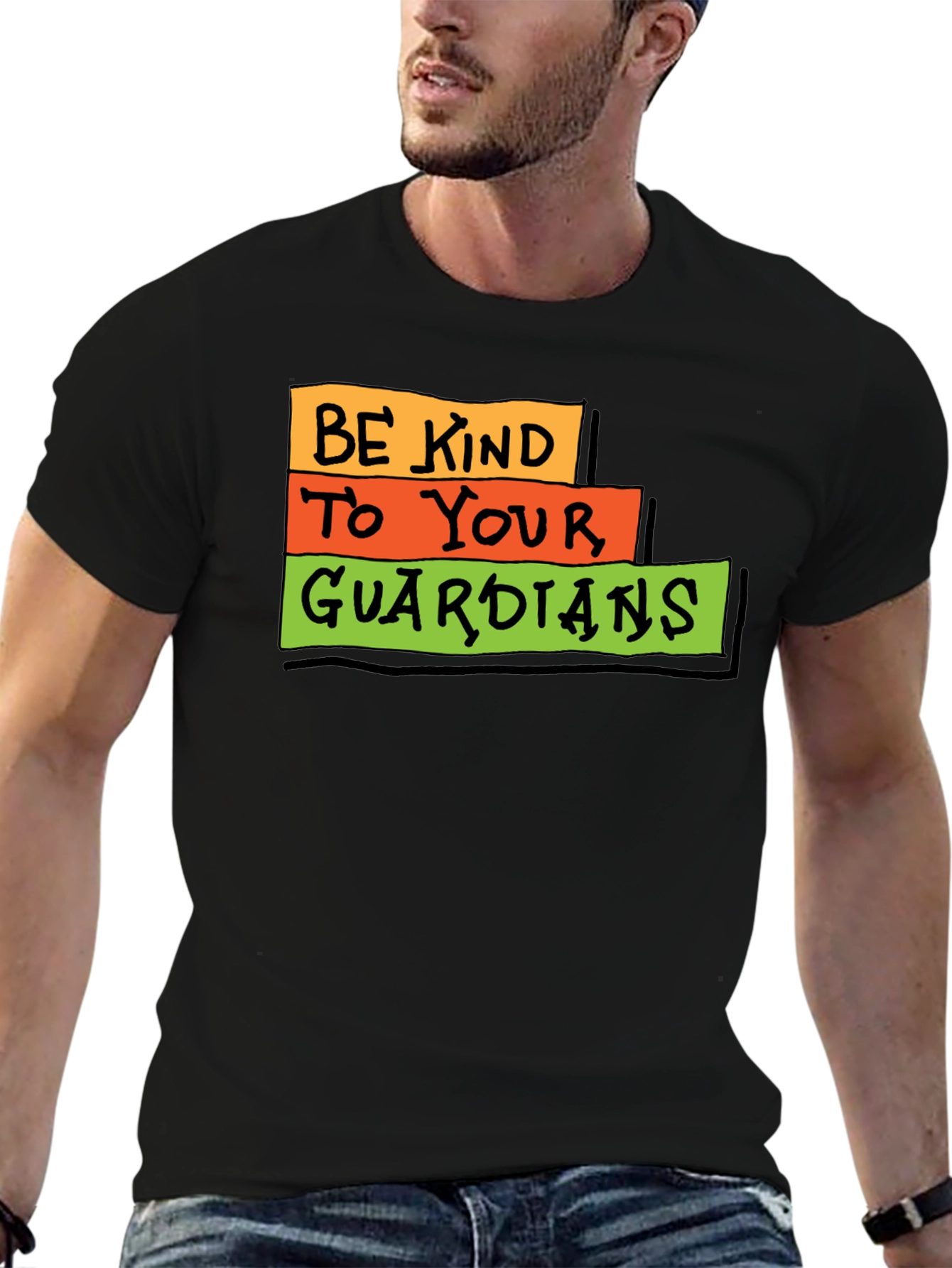 Be Kind to Your Guardians Black T-Shirt