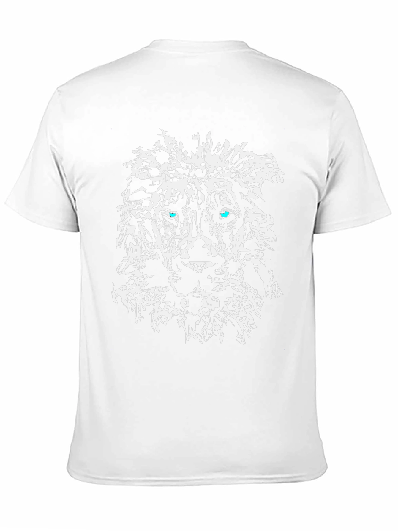 Abstract Lion Graphic Print Black T-Shirt